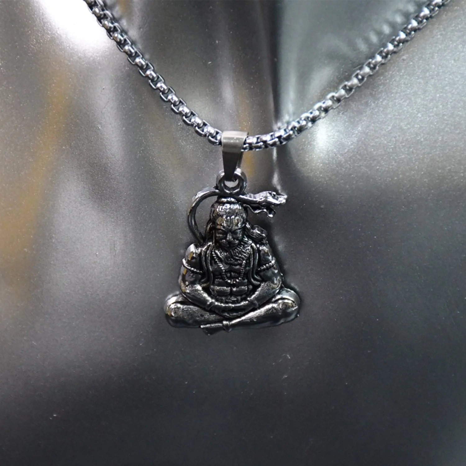 Hanuman Ji Pendant / Chain, Religious Jewellery for Men and Women (1 Pc) - Image 6