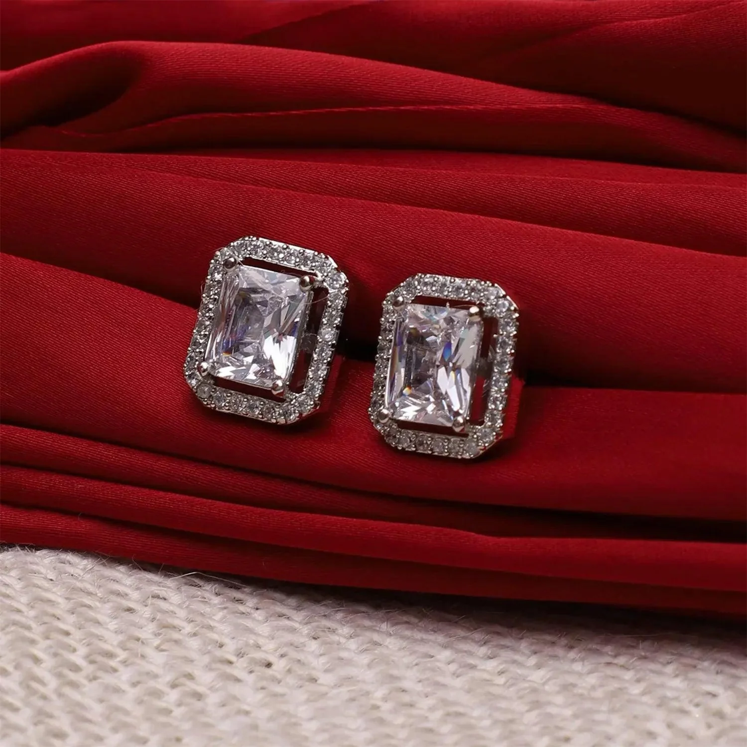 Diamond Jewellery Interchangeable Triangular Shaped (6 Pari / Mix Color & Design) - Image 6