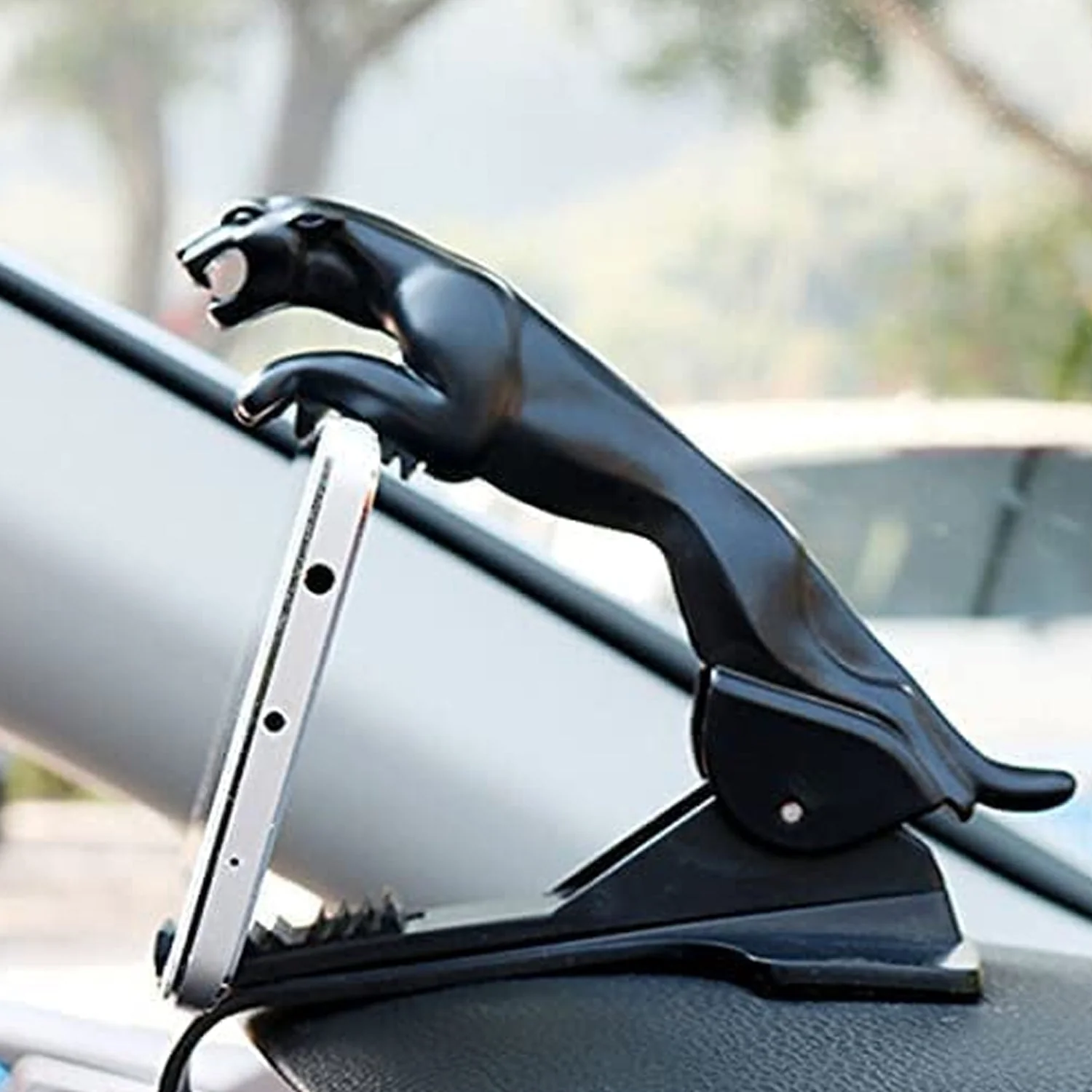 Jaguar Leopard Shape Plastic Phone Clip, Mobile Phone Holder For Car Use - Image 3