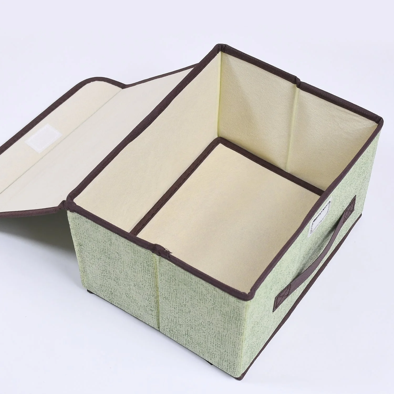 Foldable Cotton Linen Storage Box – Multi-Room Organizer with Lid & Handles - Image 4