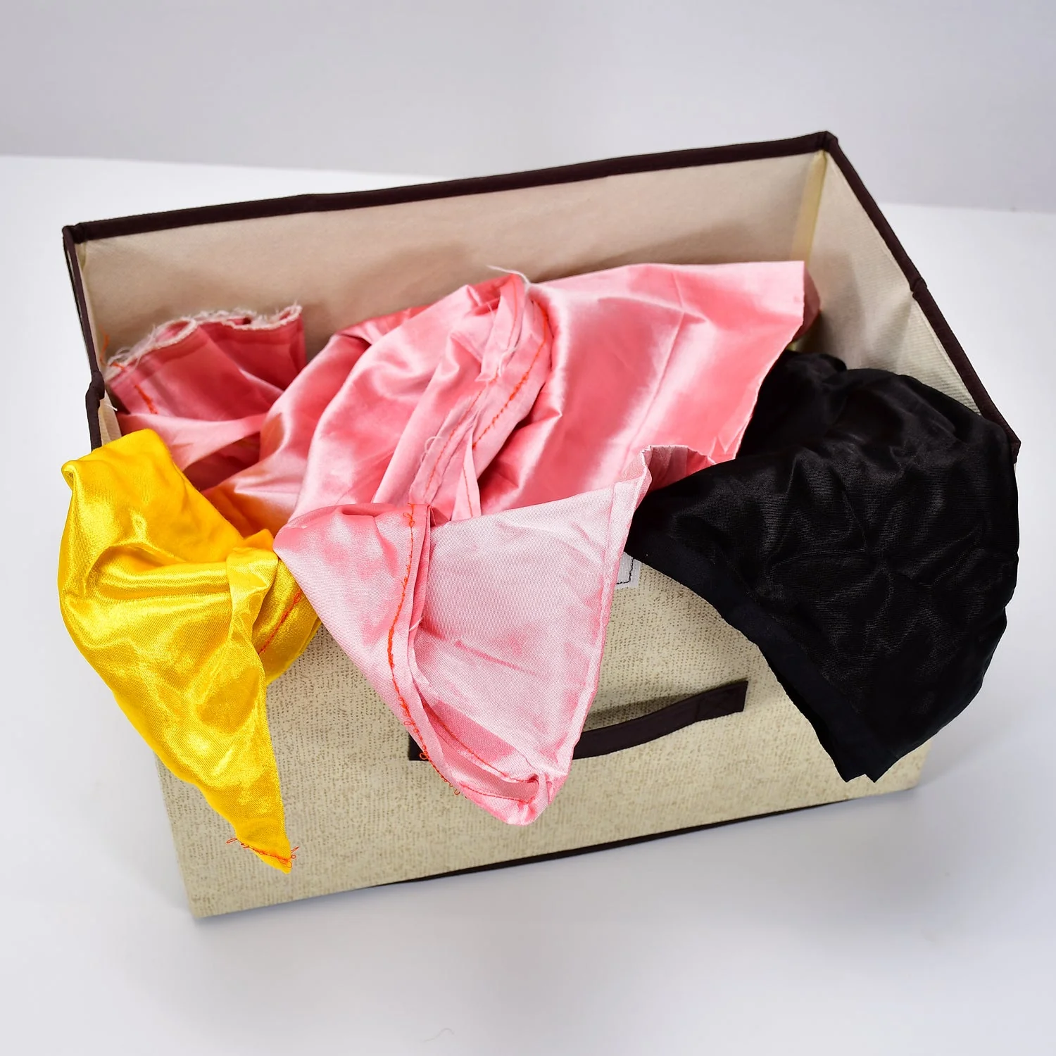 Foldable Cotton Linen Storage Box – Multi-Room Organizer with Lid & Handles - Image 5