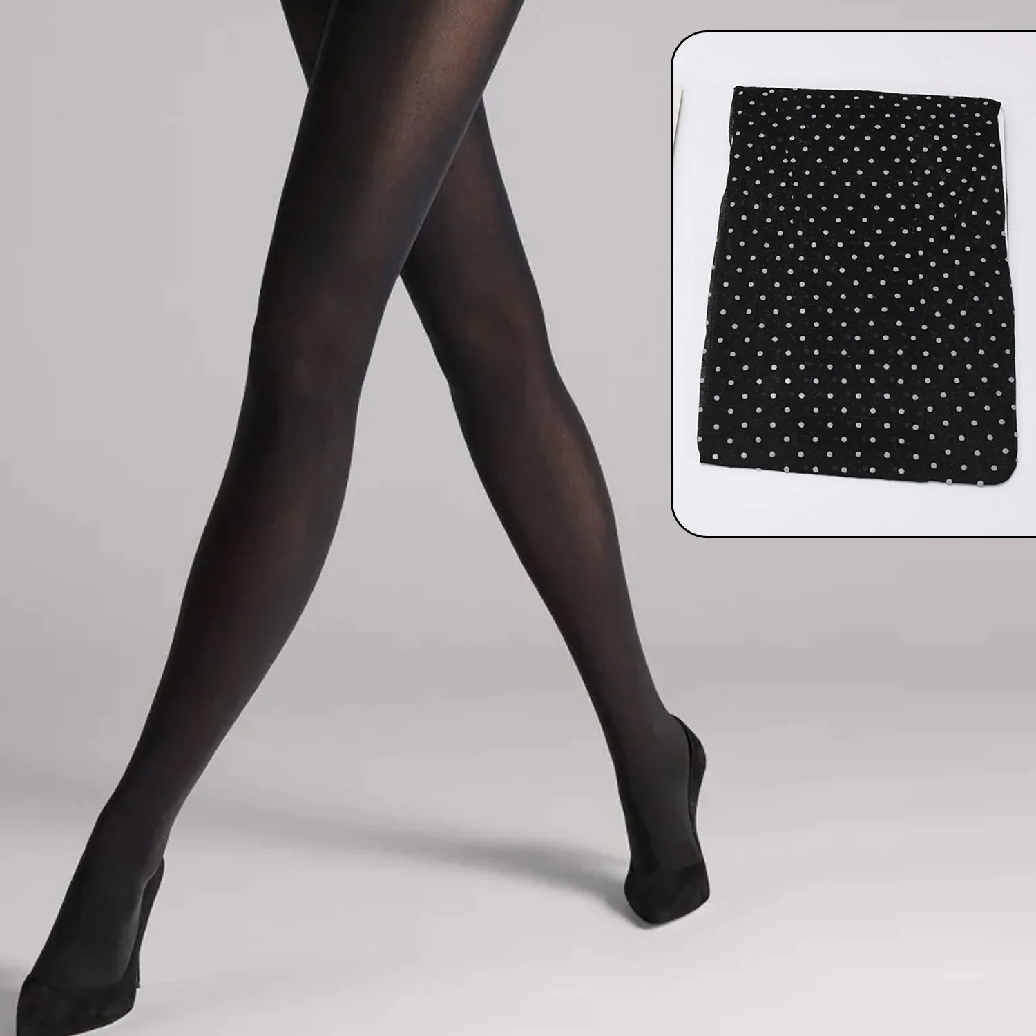White Dot Body Stocking Cloth with Elastic – Soft Stretch Material Cloth - Image 6