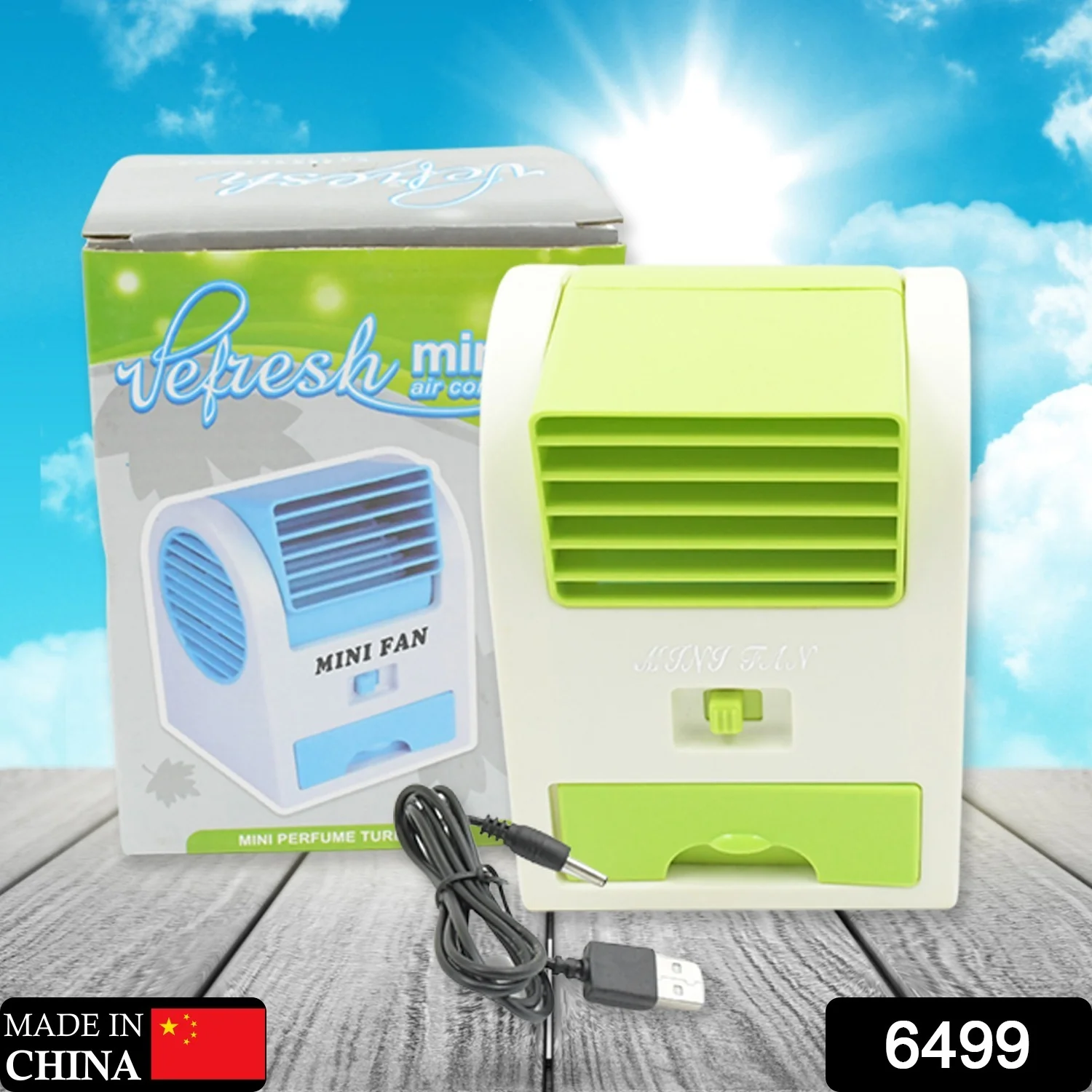Rechargeable Mini Personal Air Cooler – Desktop Cooling Fan - Image 2