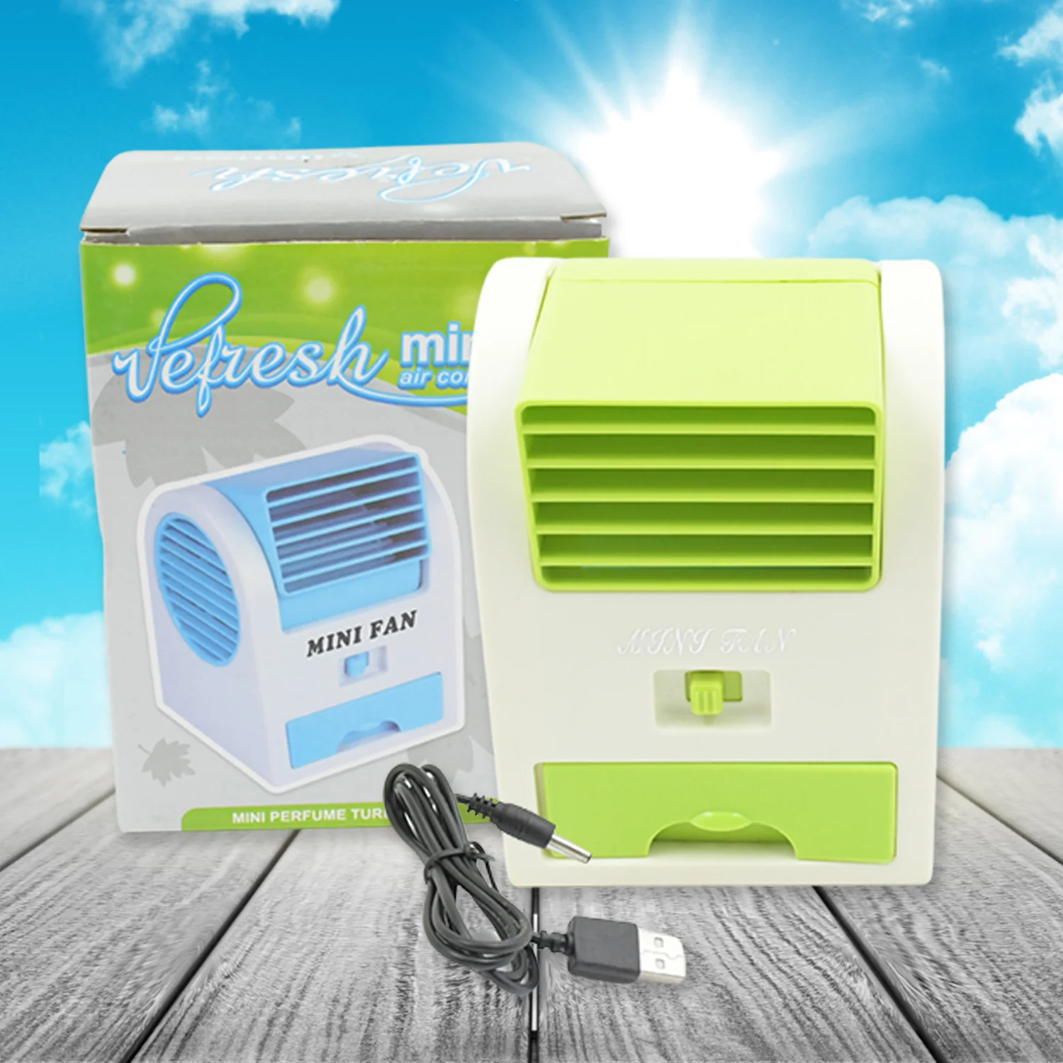 Rechargeable Mini Personal Air Cooler – Desktop Cooling Fan - Image 3