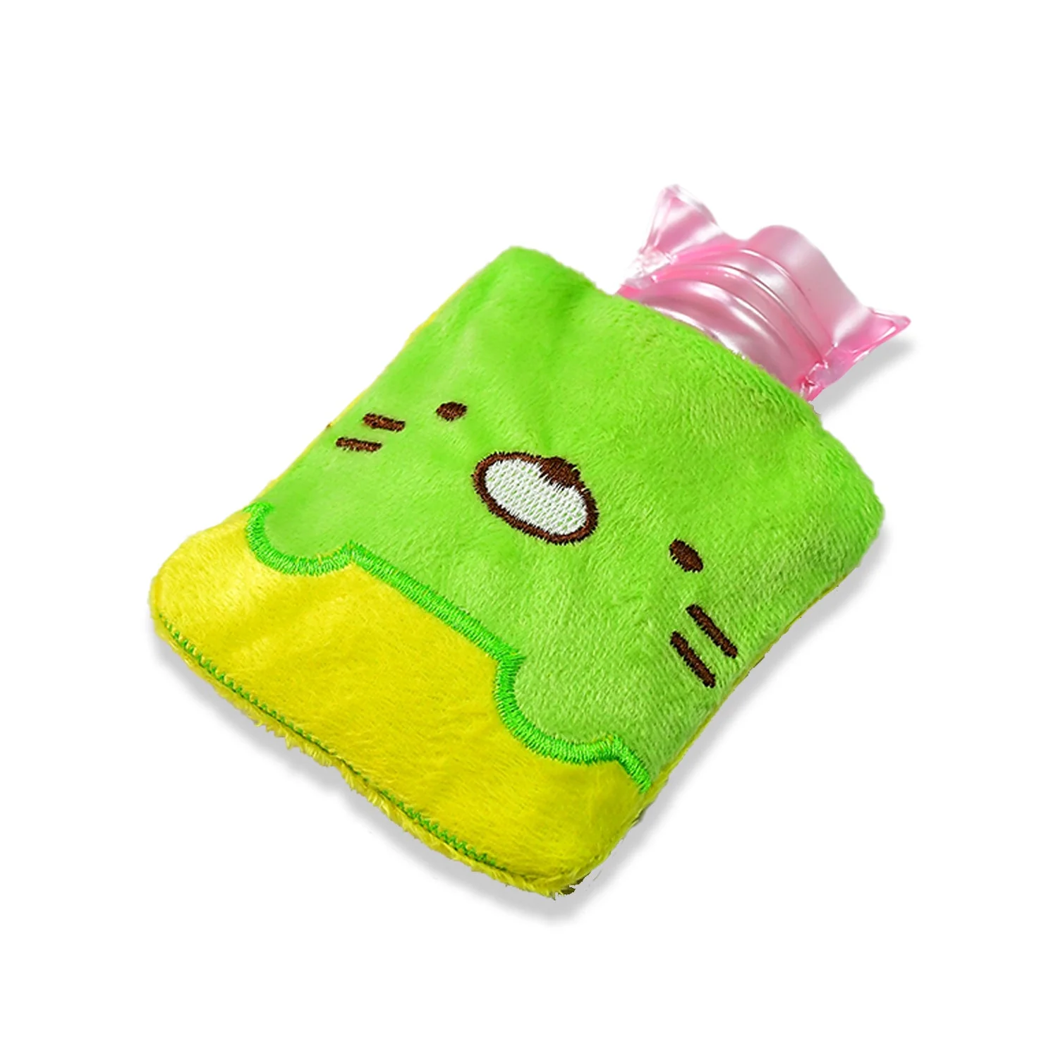 Green Kitty Hot Water Bag with Cover for Pain Relief & Warmth - Image 4