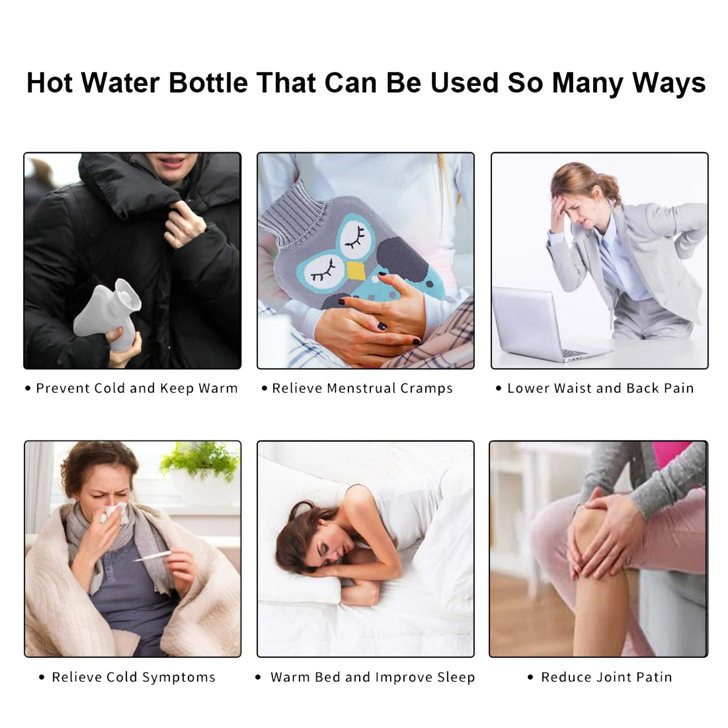 Green Kitty Hot Water Bag with Cover for Pain Relief & Warmth - Image 6