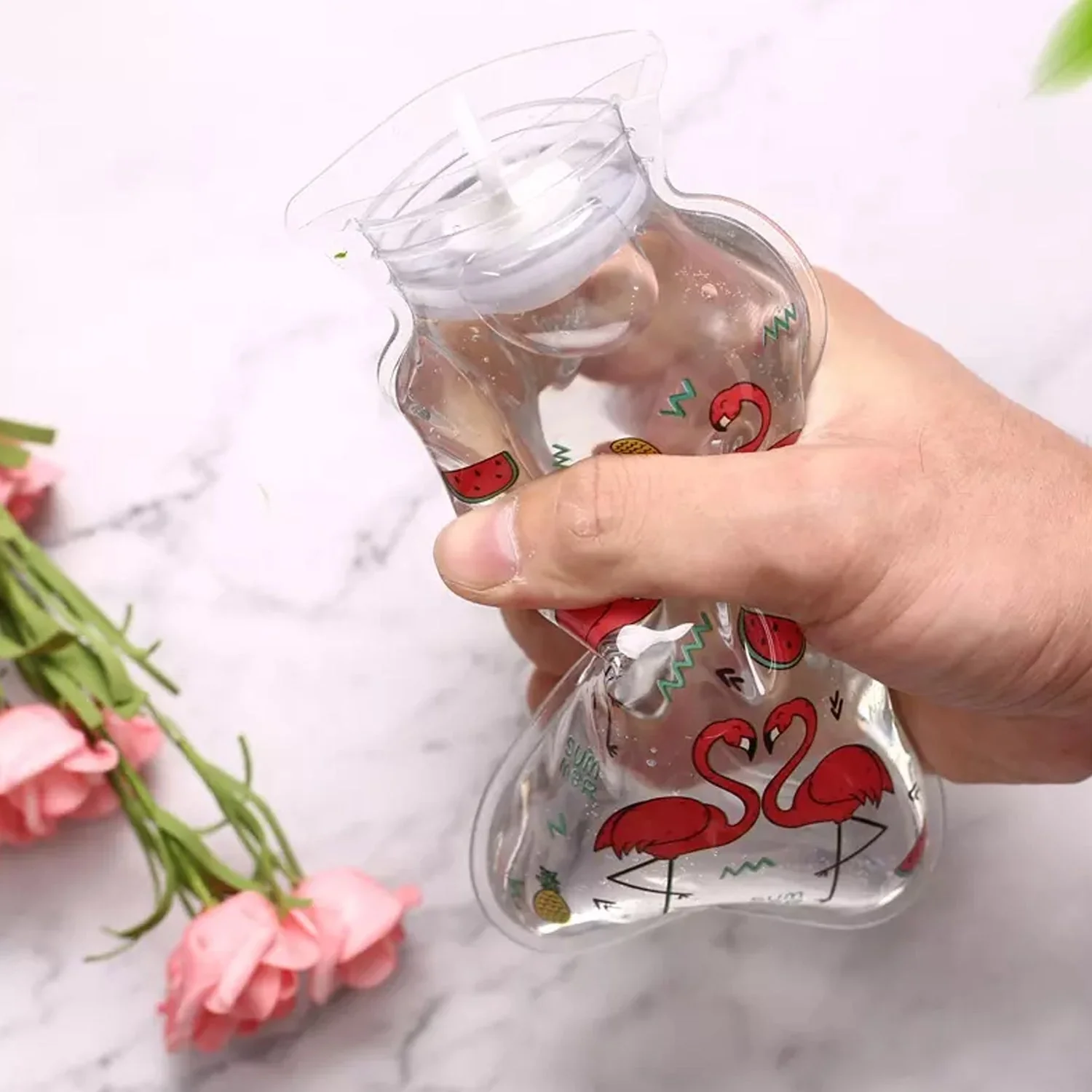 Transparent Multi-Design Small Hot Water Bag with Cover – Pain Relief & Warmer - Image 3