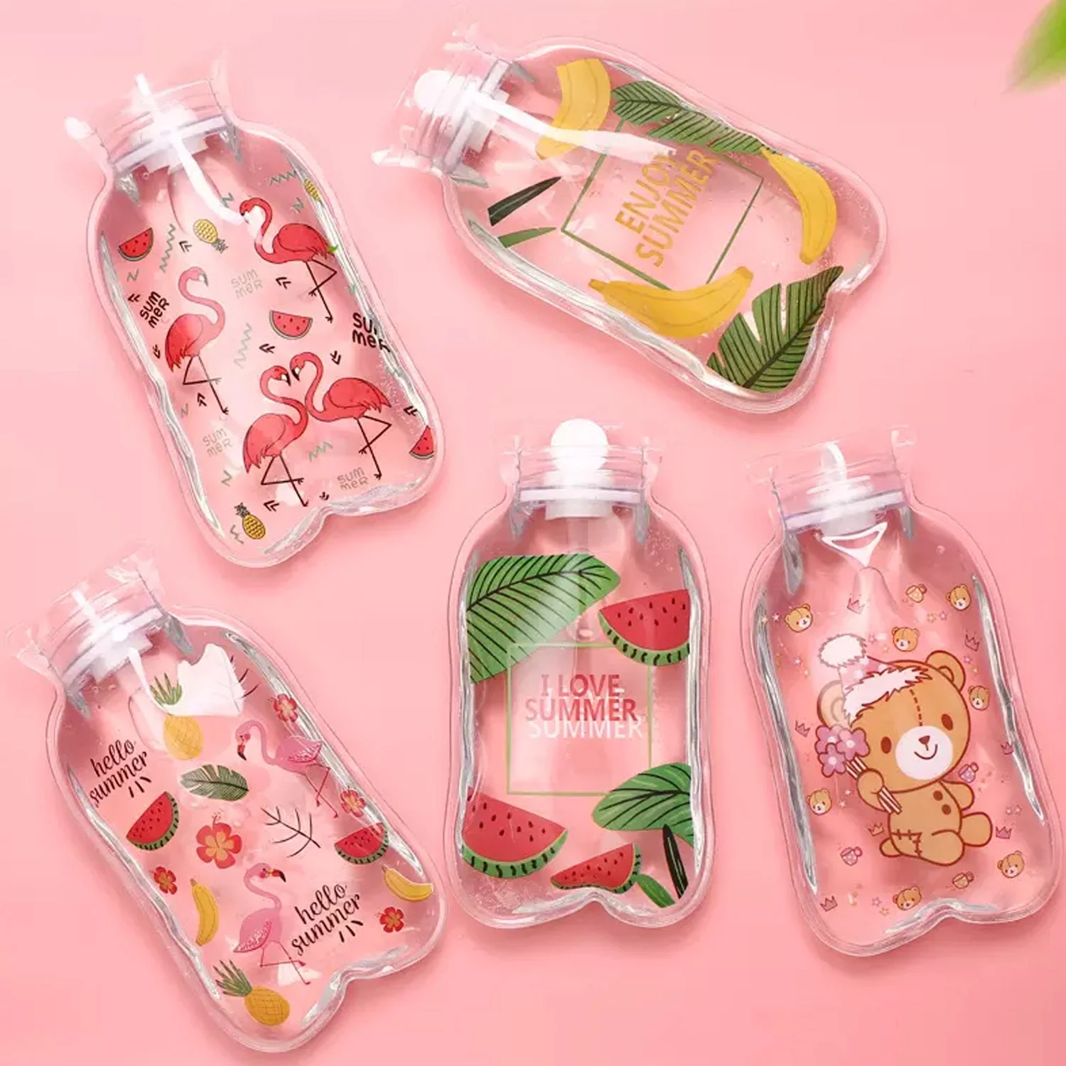 Transparent Multi-Design Small Hot Water Bag with Cover – Pain Relief & Warmer - Image 4