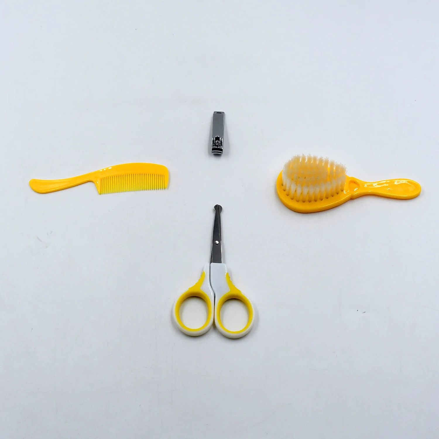 Born Baby Health Care Kit 4 in 1 Nail Clipper Brush Comb Scissors  (4 Pcs Set) - Image 3