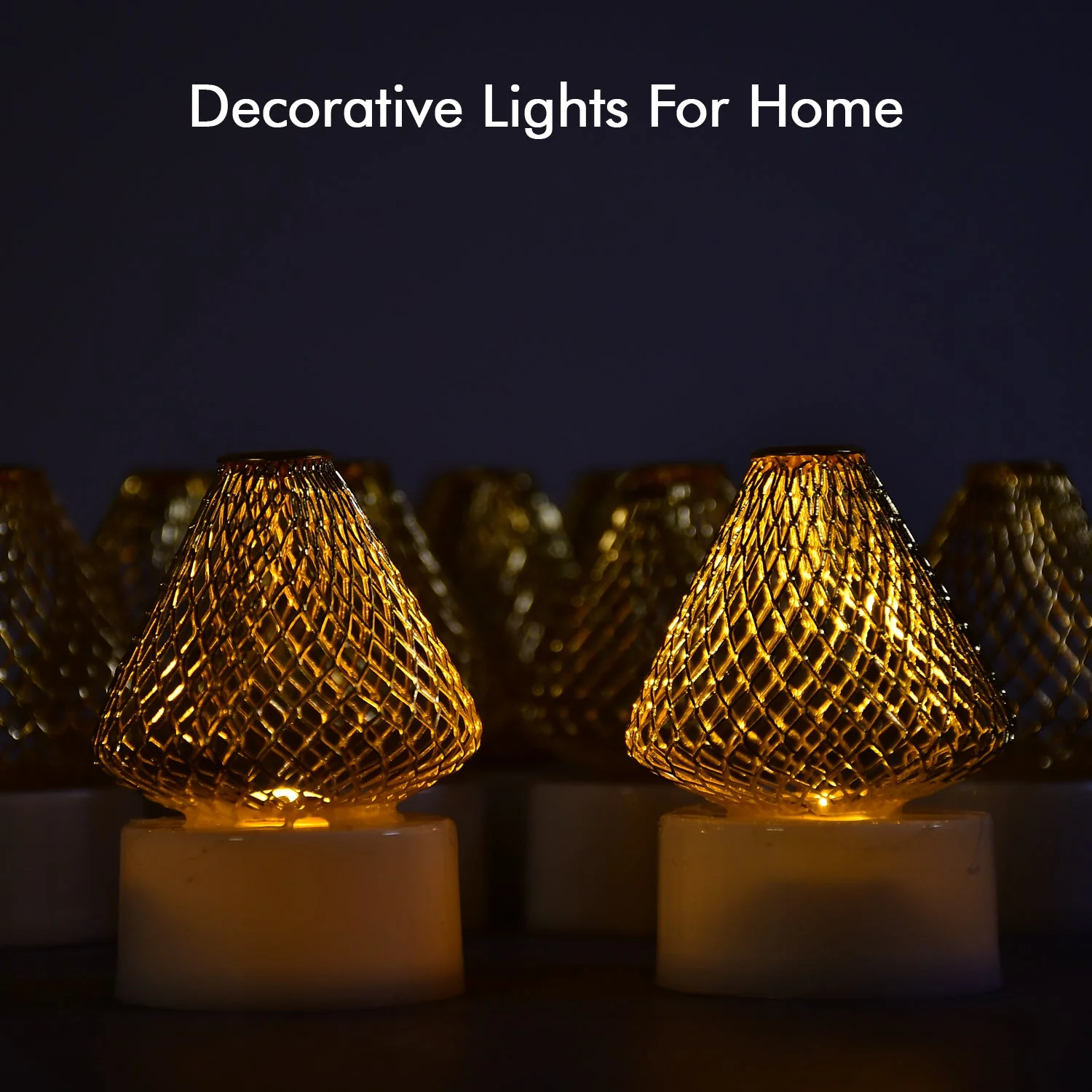 12Pcs Flameless LED Tea Light Candles for Home & Event Decor, Diwali - Image 5
