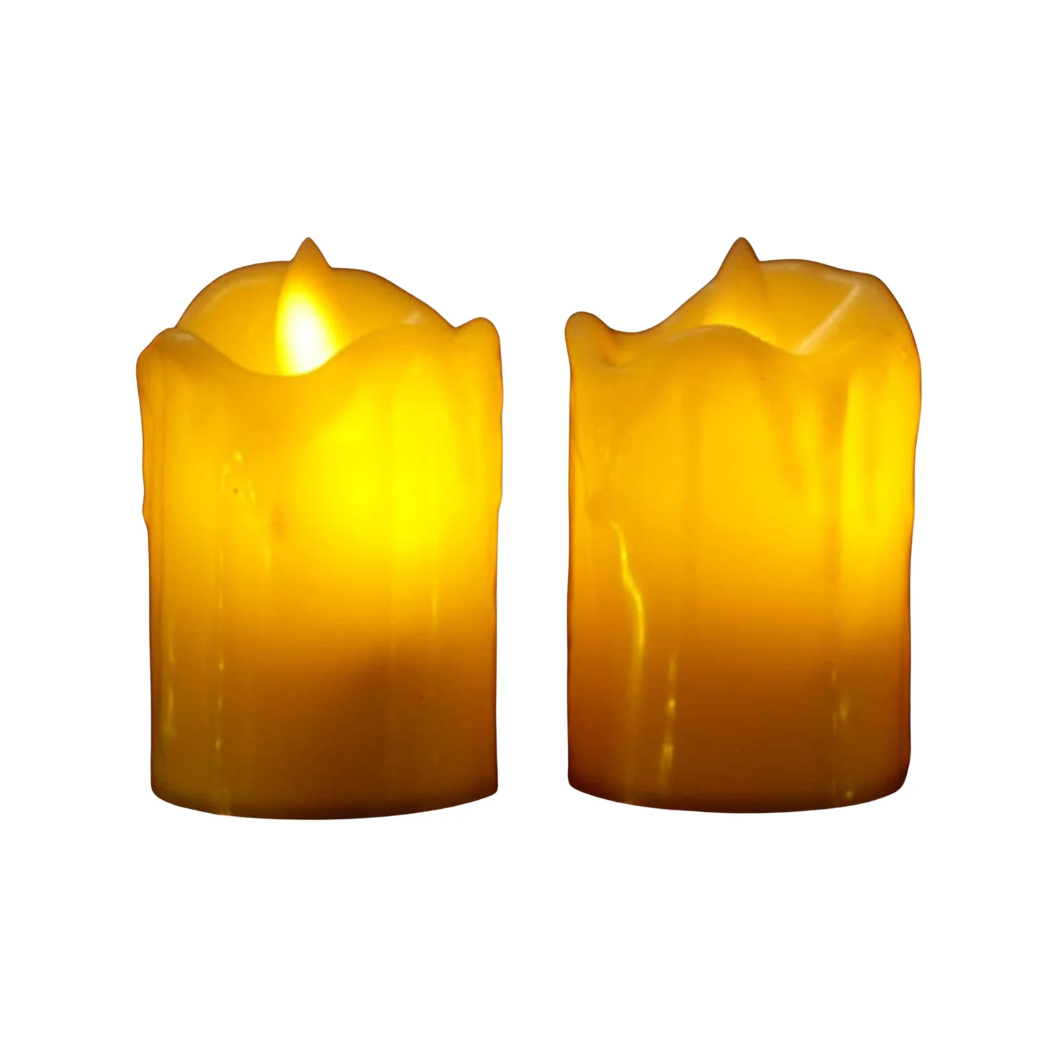 Set of 24 Multicolor Flameless Melted Design Candles for Decoration, Diwali - Image 5
