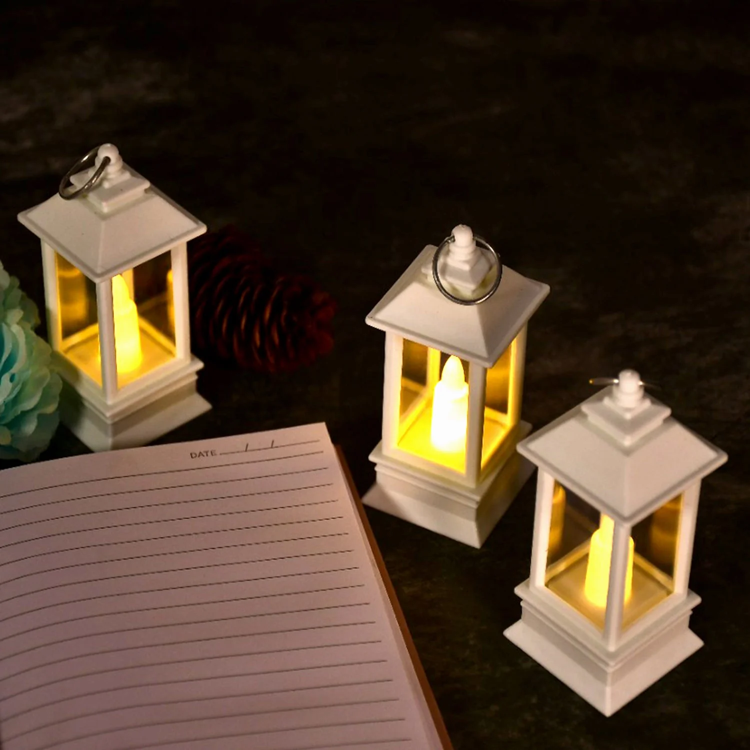 Classic Style Lantern With Artificial Rustic Battery-Operated Flameless Candle Light For Home Decoration (Pack of 24) - Image 8