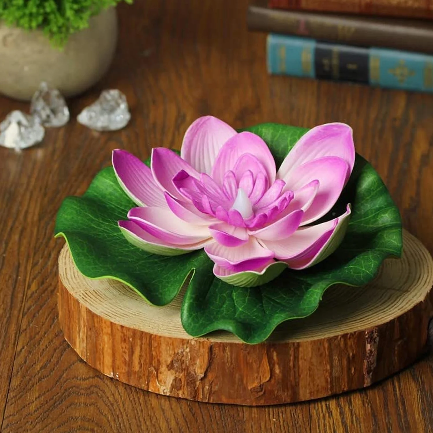 Water Floating Smokeless Candles & Lotus Flowers Sensor Led TeaLight  (Pack of 6) - Image 5