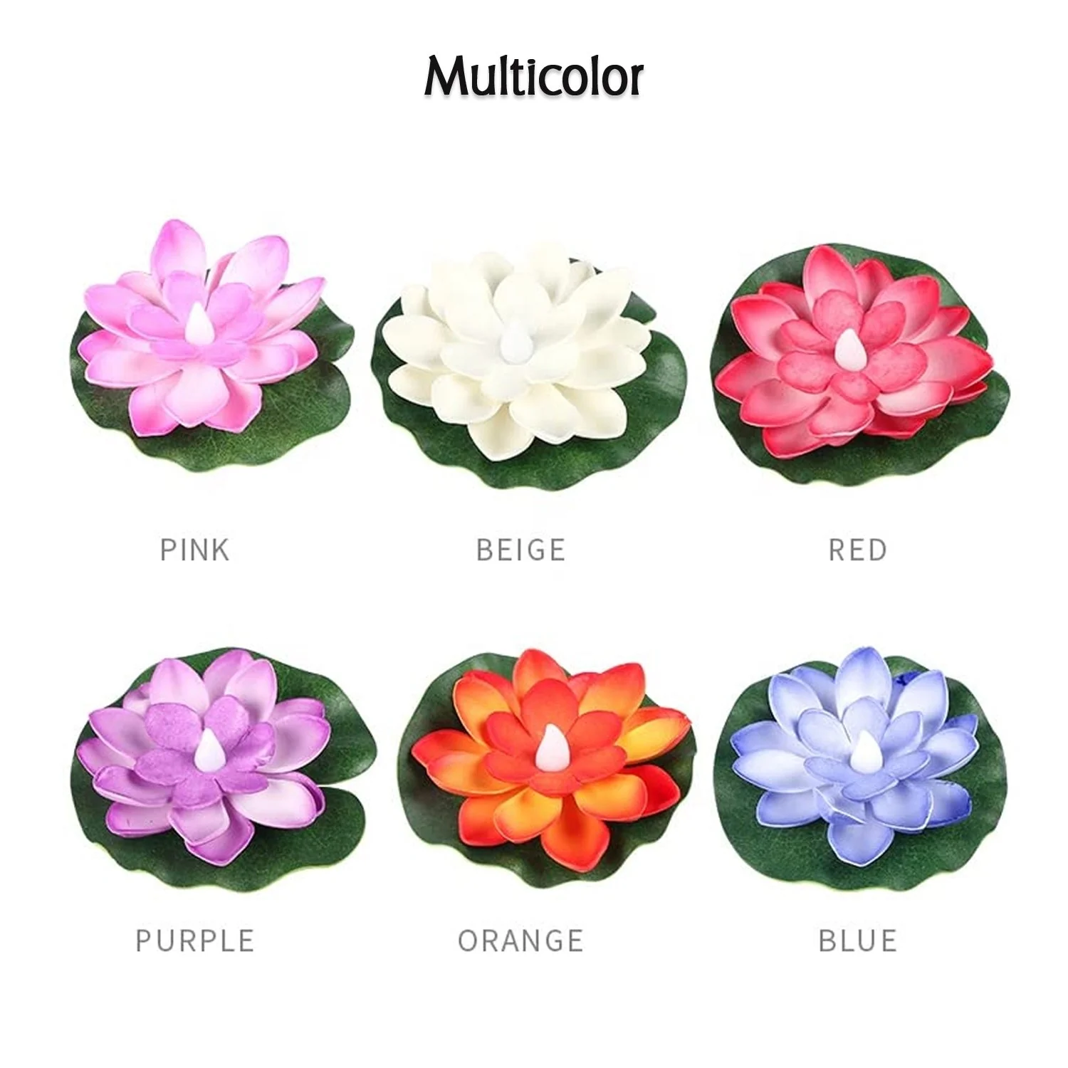 Water Floating Smokeless Candles & Lotus Flowers Sensor Led TeaLight  (Pack of 6) - Image 7