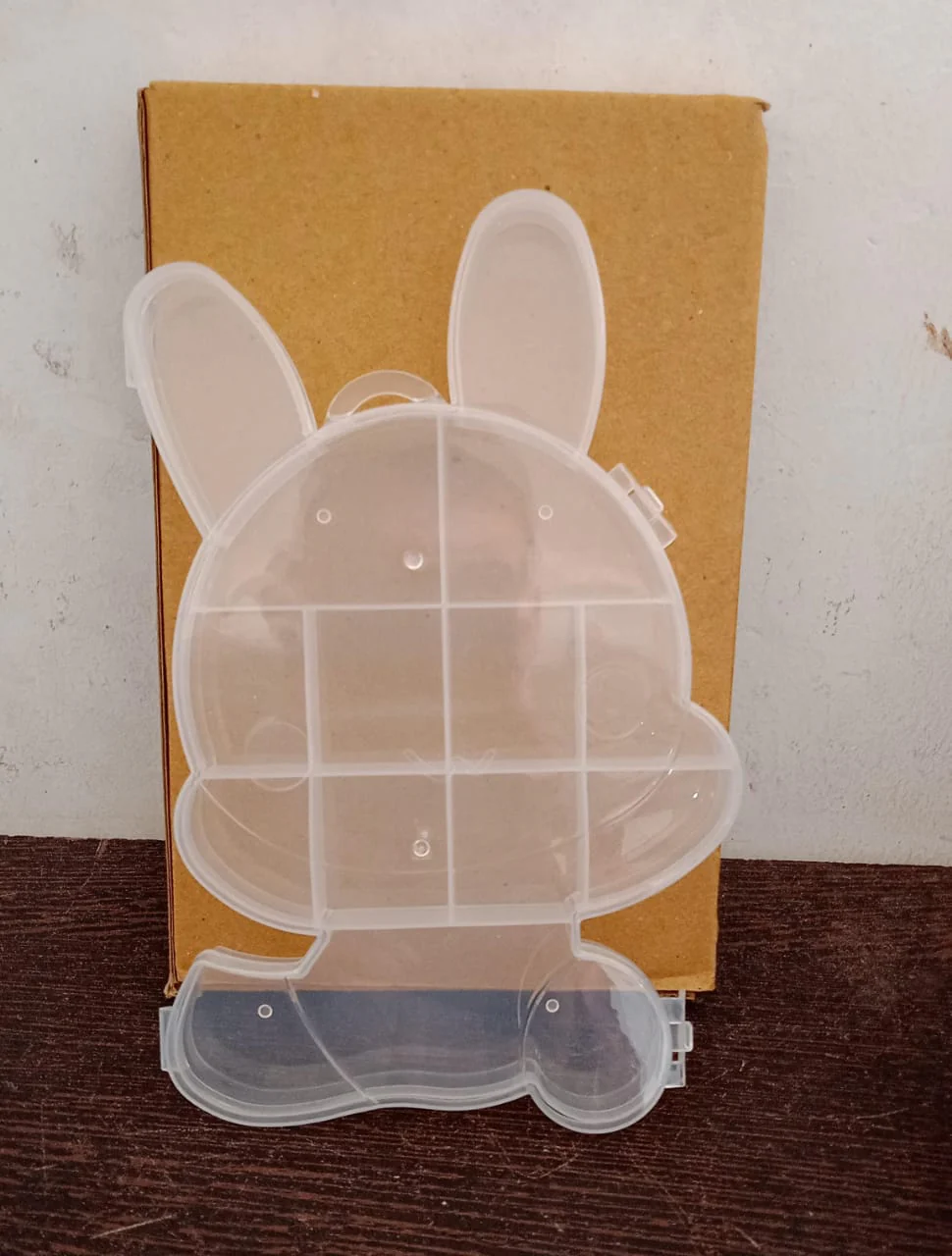 Transparent Cartoon Bear Plastic Storage Box Jewelry Organizer Holder  1 Pc - Image 10