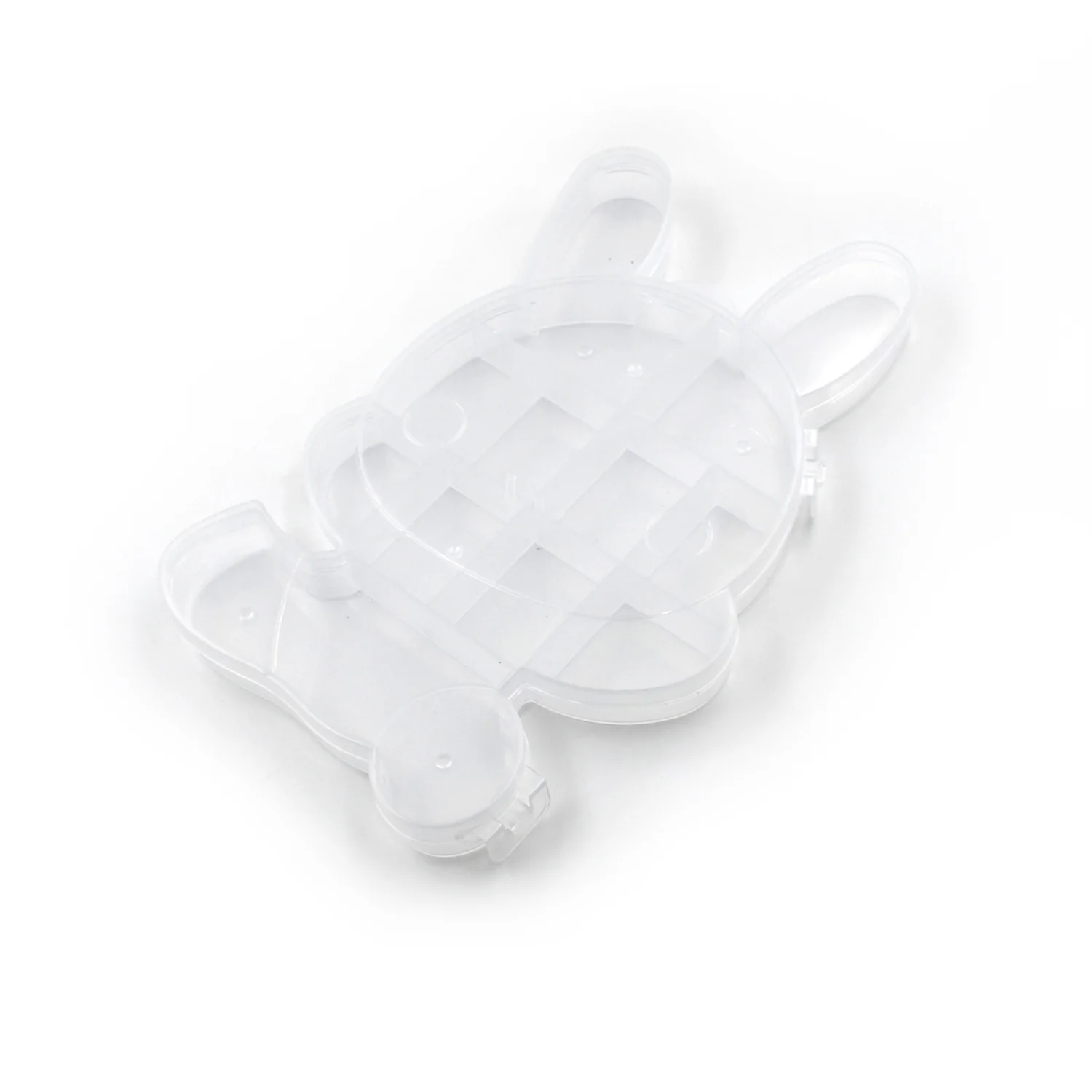Transparent Cartoon Bear Plastic Storage Box Jewelry Organizer Holder  1 Pc - Image 4