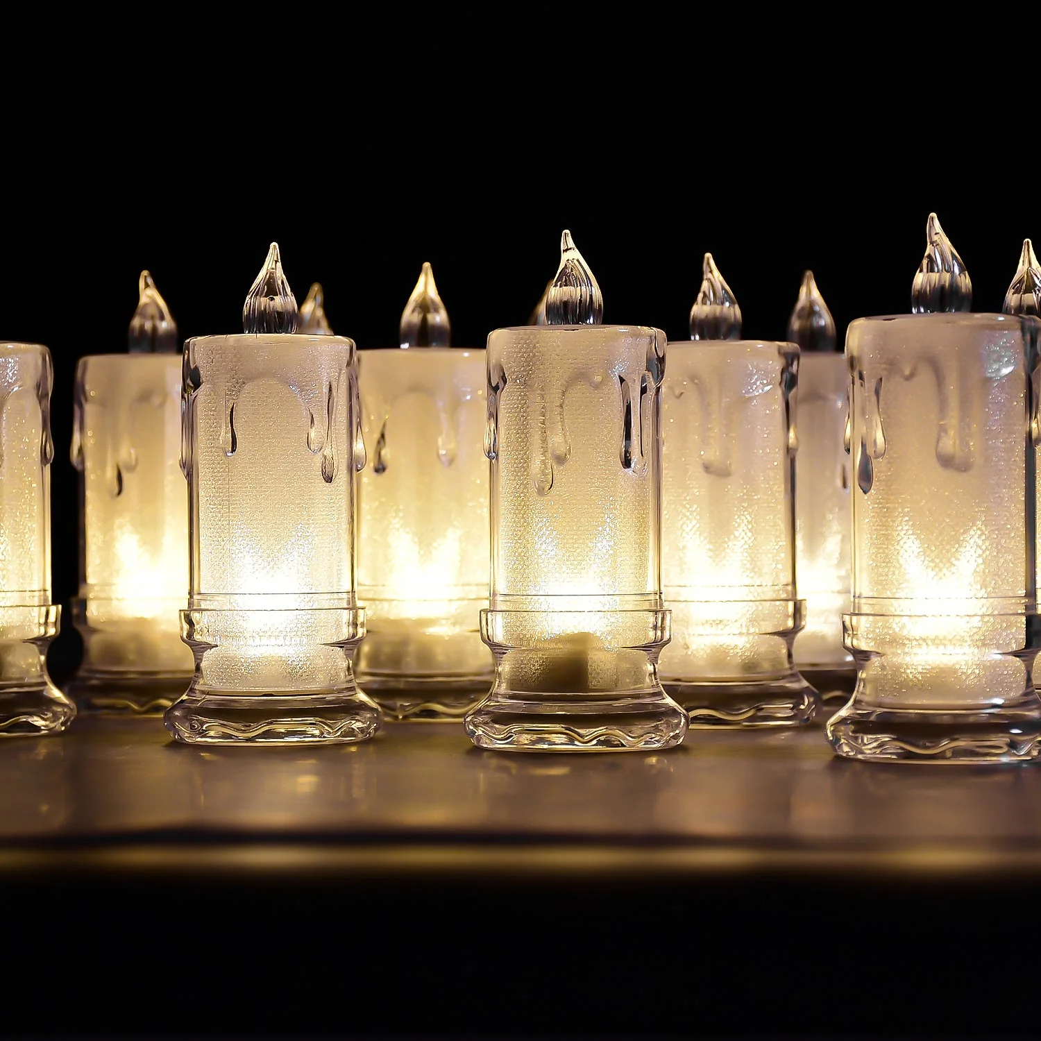 Big Flameless Melted Design Candles Set, Diwali (12 pcs) - Image 7
