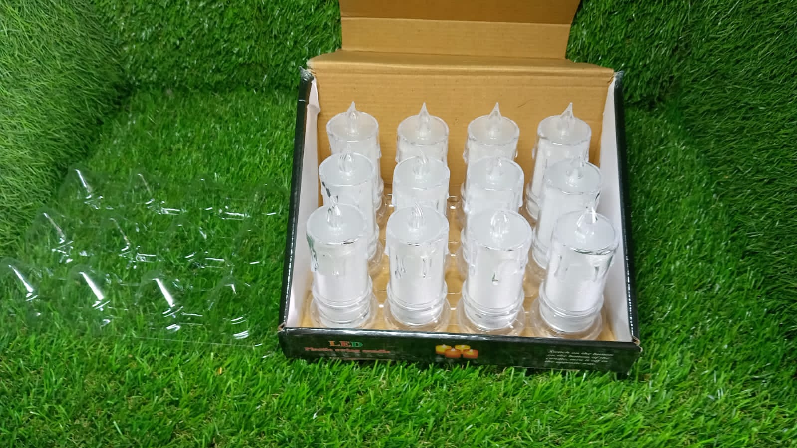 Big Flameless Melted Design Candles Set, Diwali (12 pcs) - Image 8