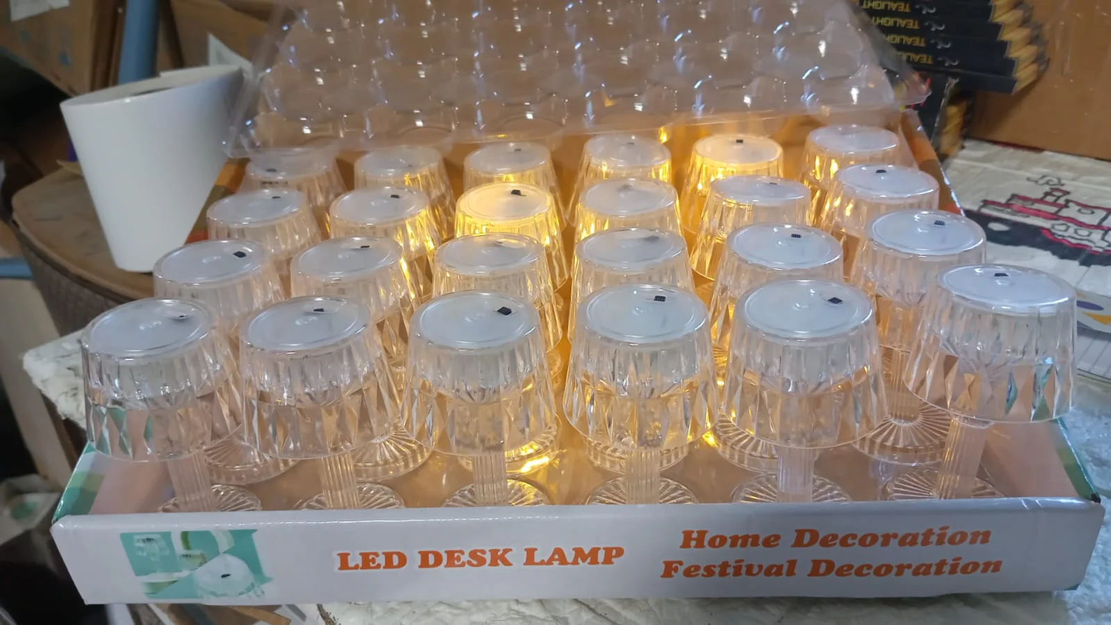 2in1 Transparent Mini Crystal Table Lamp with Reflection Light - Image 12