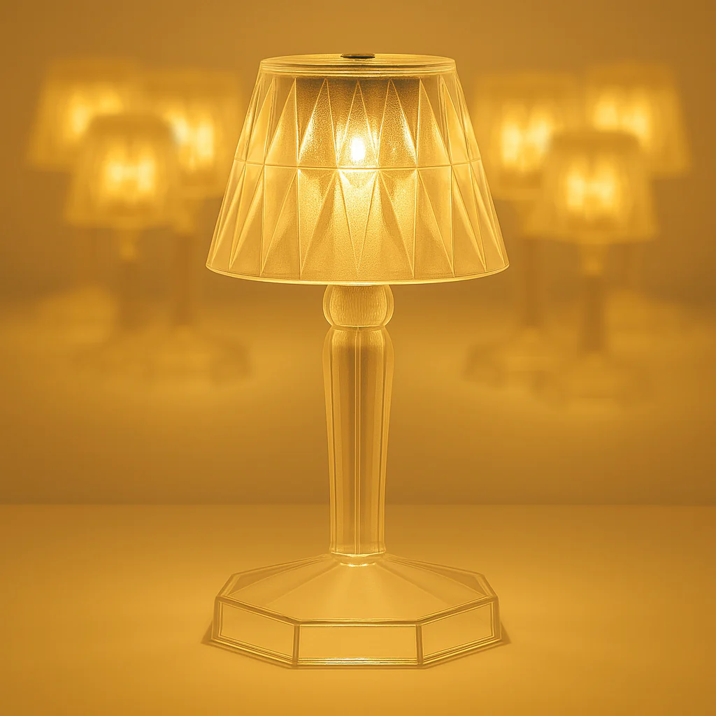 2in1 Transparent Mini Crystal Table Lamp with Reflection Light - Image 4