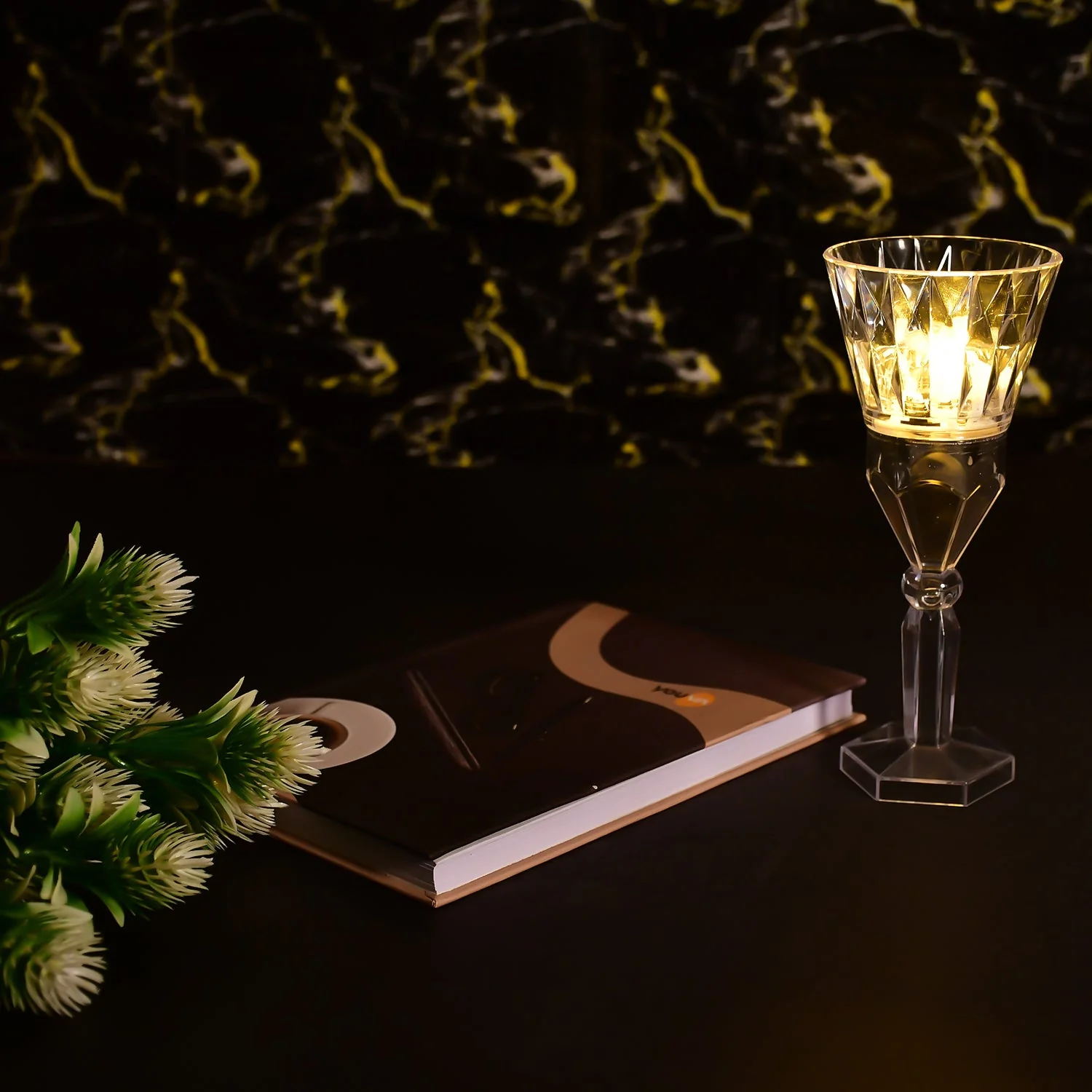 2in1 Transparent Mini Crystal Table Lamp with Reflection Light - Image 7