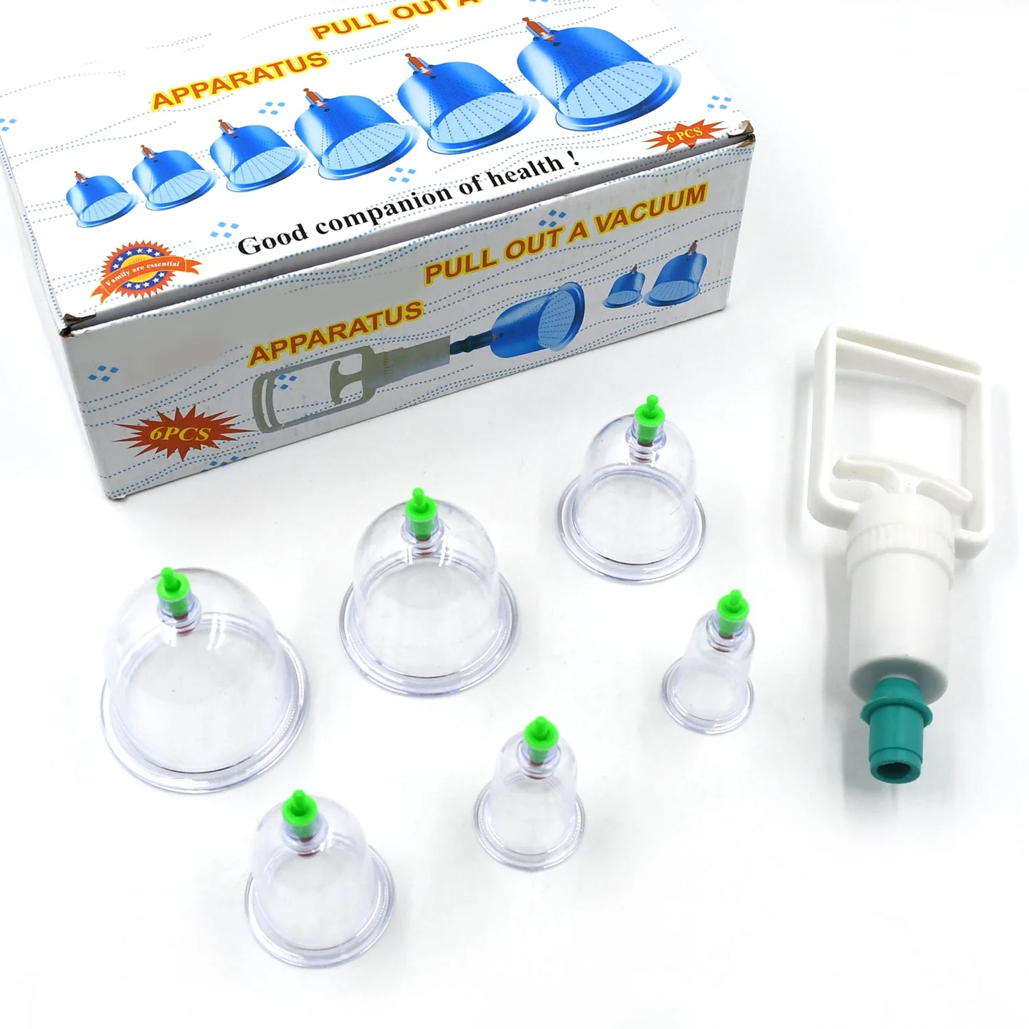 Vacuum Cupping Set – 6 Pc Massage Therapy Suction Kit for Relaxation - Image 4