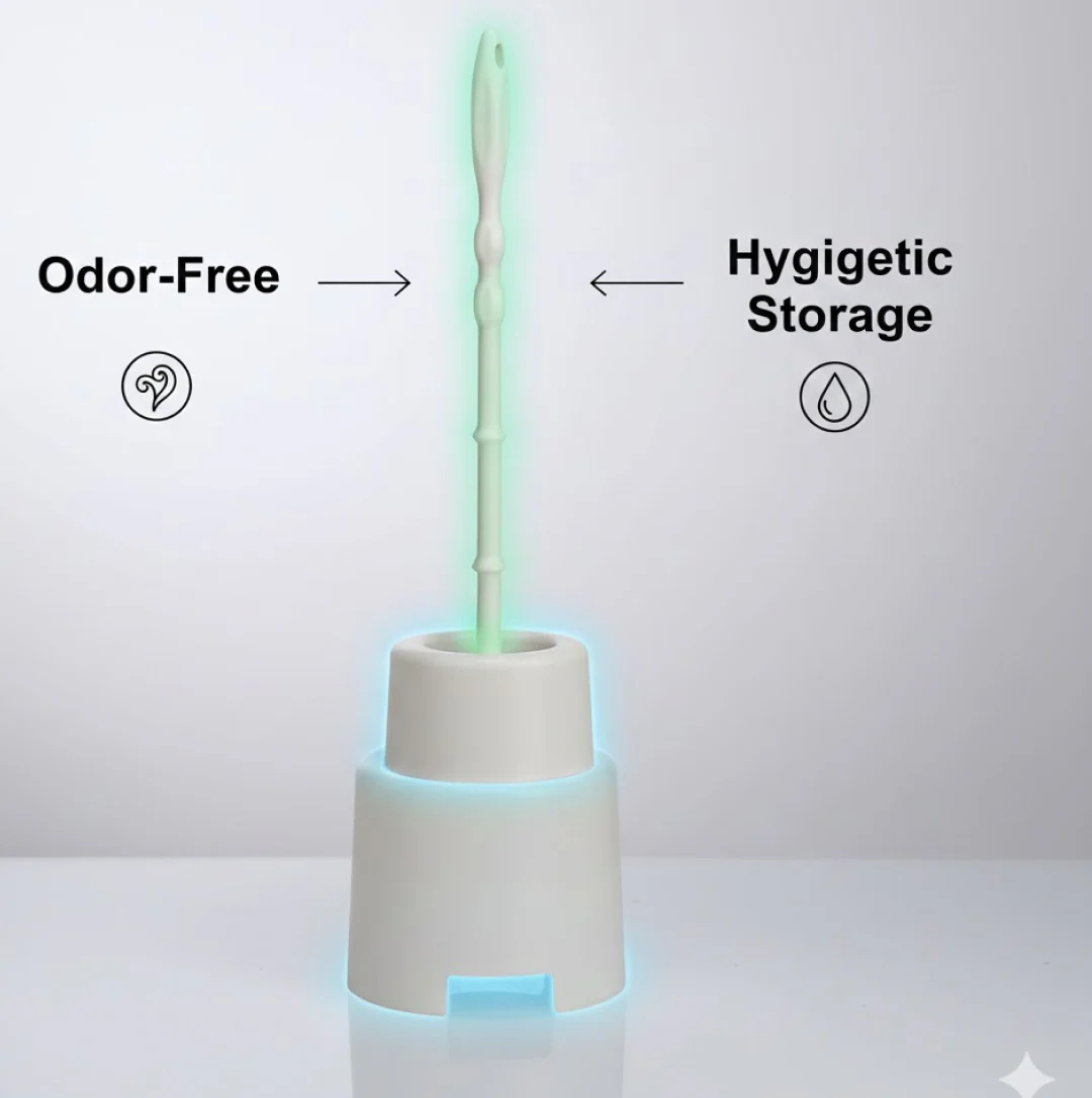 Toilet Cleaning Brush with Potted Holder - Image 3