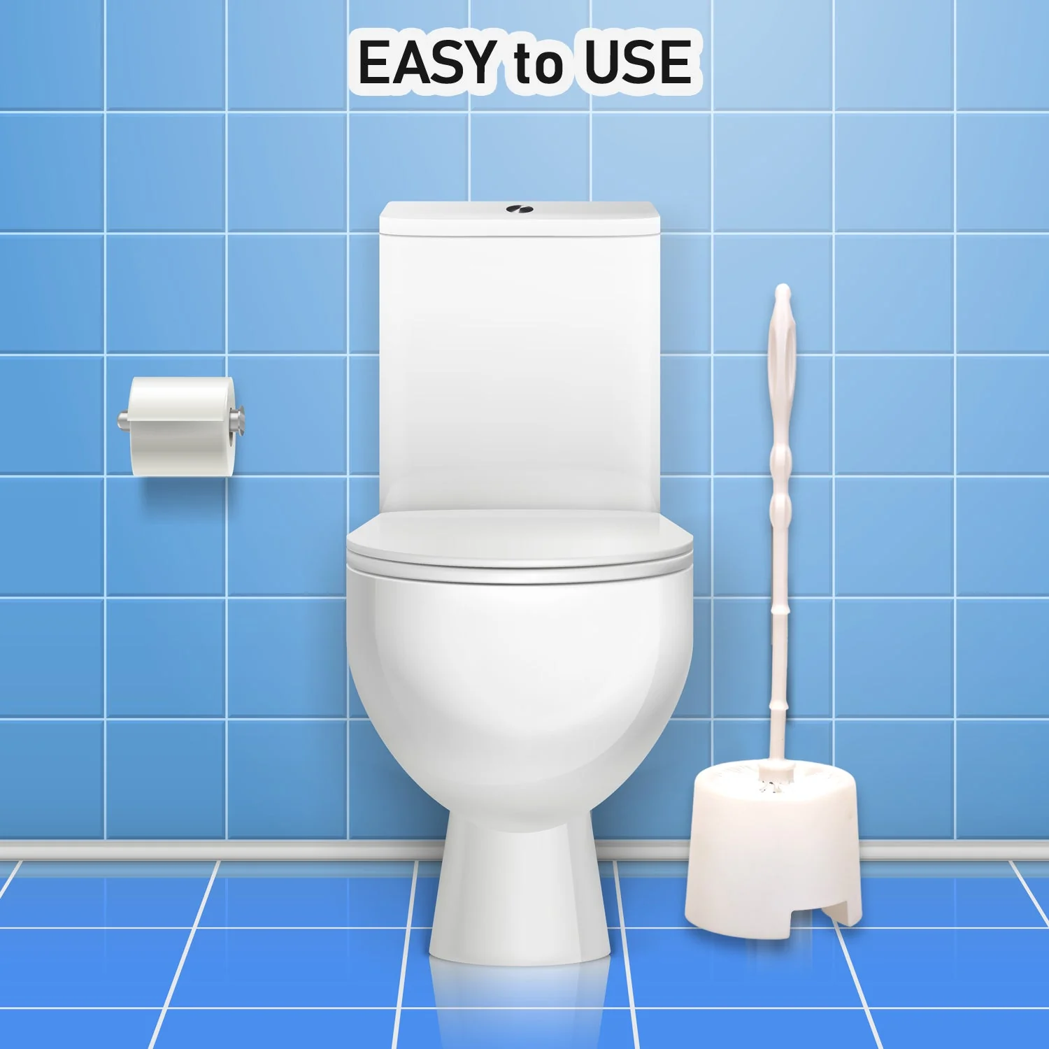 Toilet Cleaning Brush with Potted Holder - Image 6