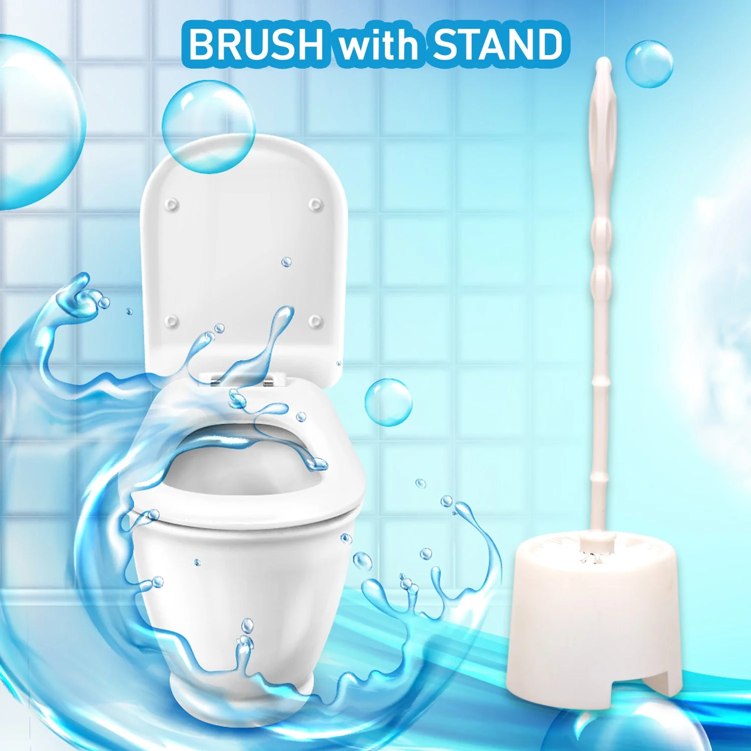 Toilet Cleaning Brush with Potted Holder - Image 9