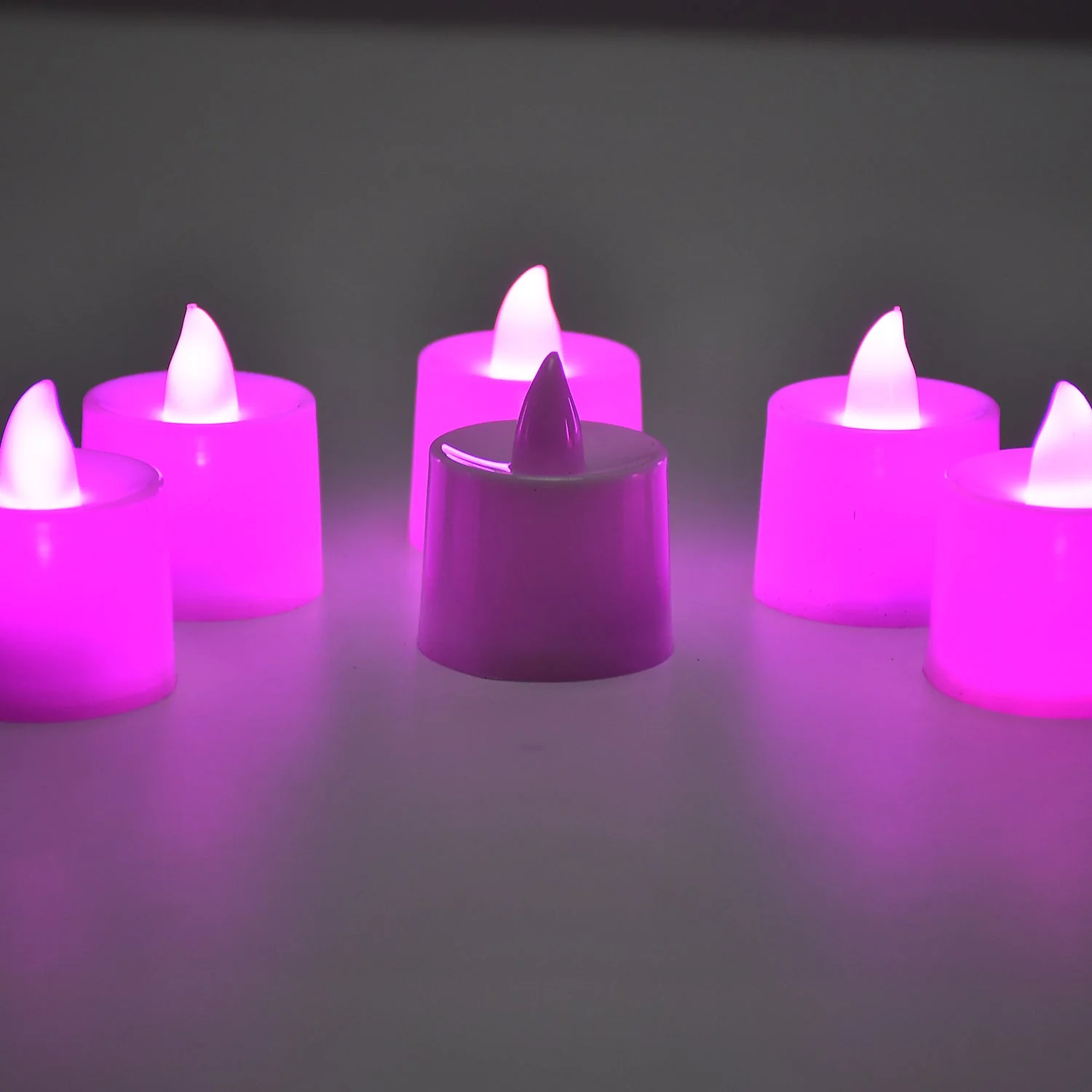 Pink Flameless LED Tealights Smokeless Decorative Candles LED Tea Light Pack of 24 - Image 6
