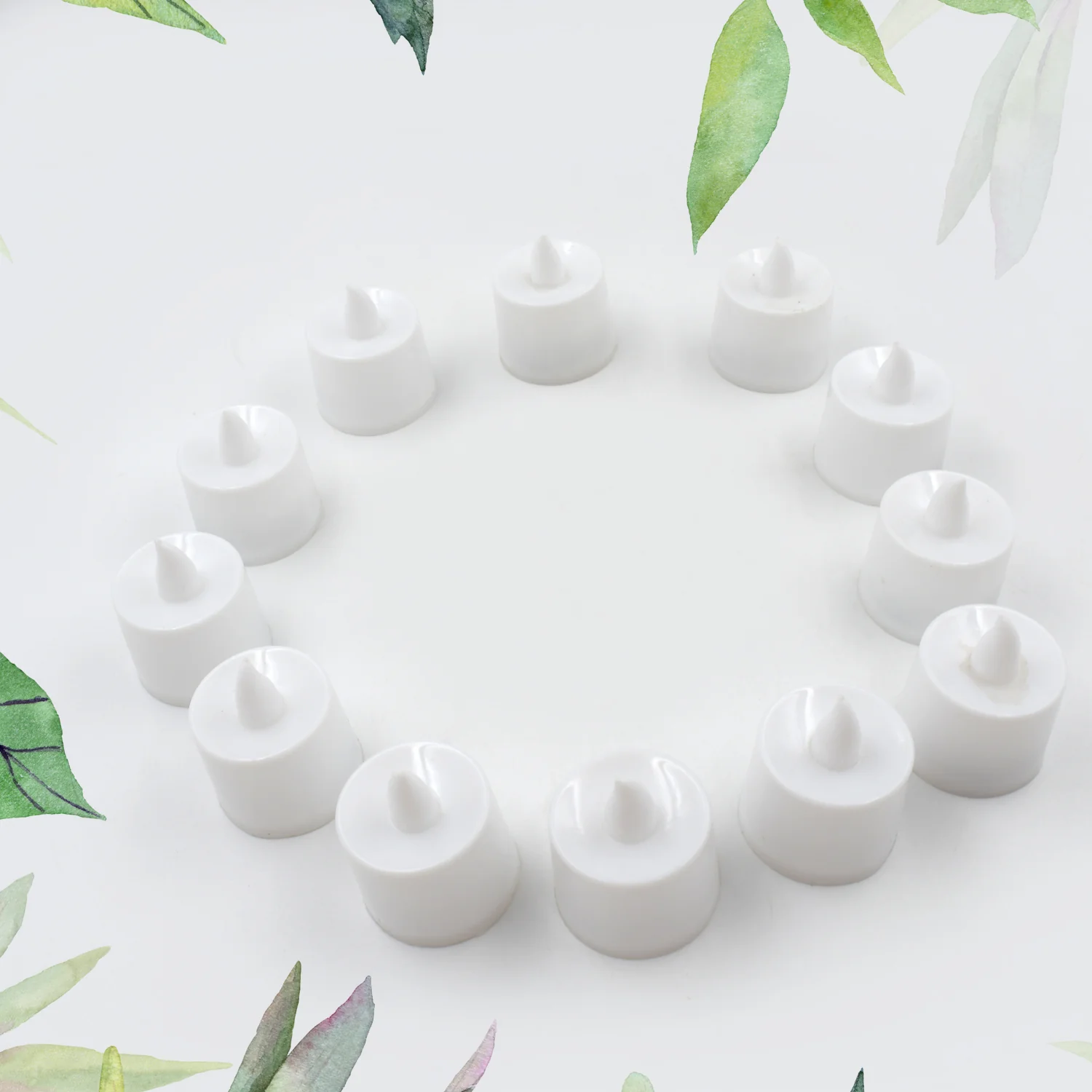 Pink Flameless LED Tealights for Festive Home Decor (Pack of 12) - Image 5
