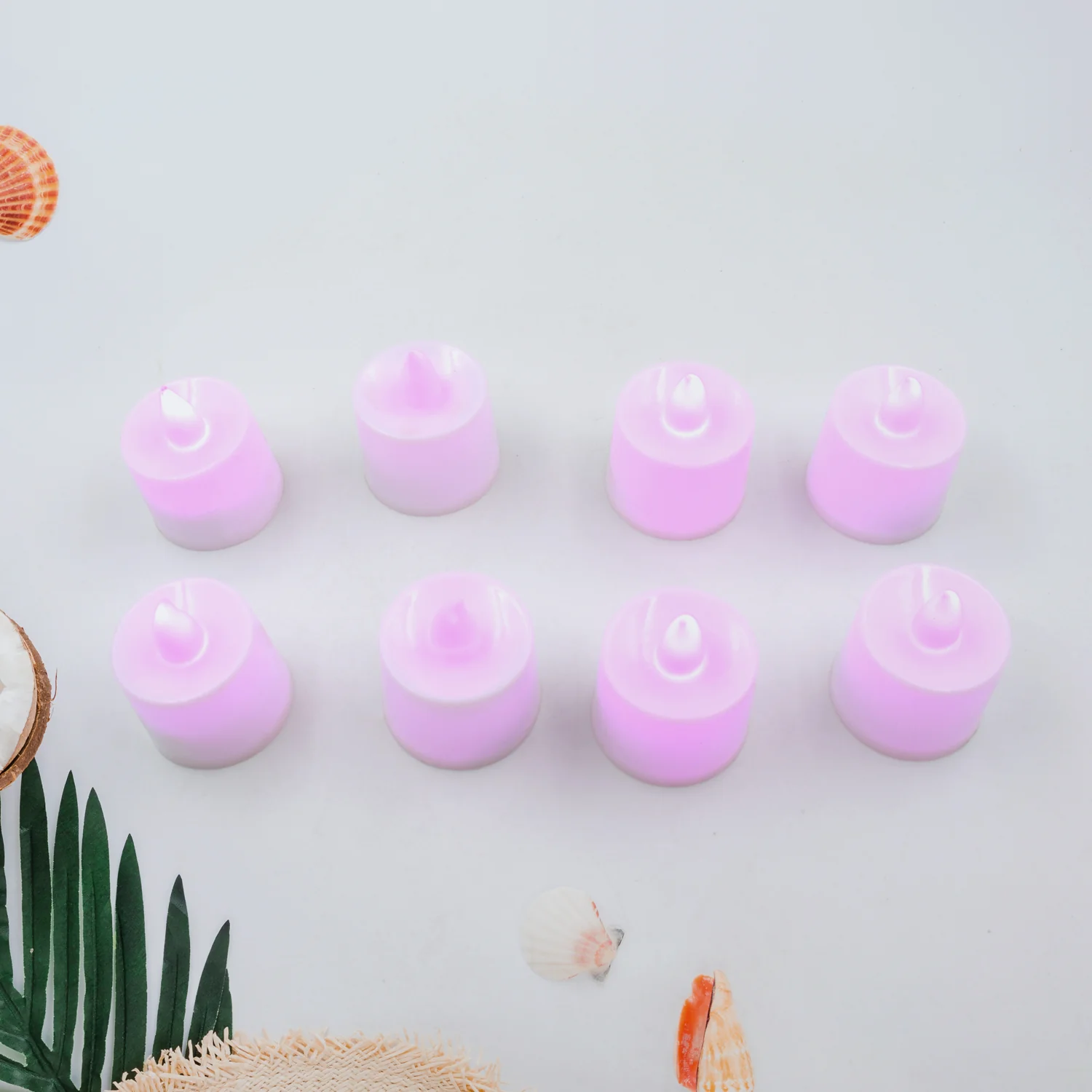 Pink Flameless LED Tealights for Festive Home Decor (Pack of 8) - Image 5