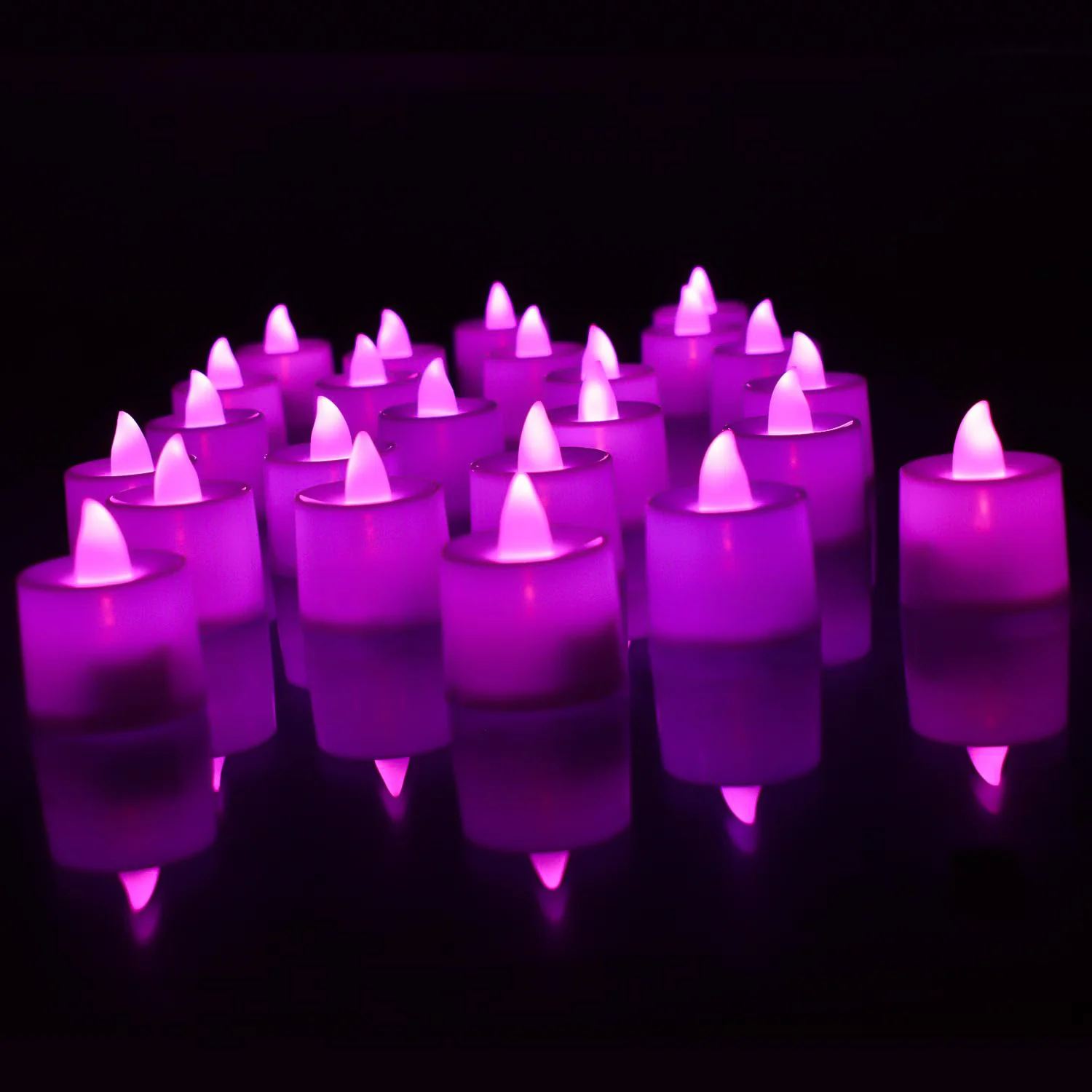 Flameless LED Tealights, Smokeless Plastic Decorative Candles - Led Tea Light Candle For Home Decoration, Diwali (Pack Of 24) - Image 3
