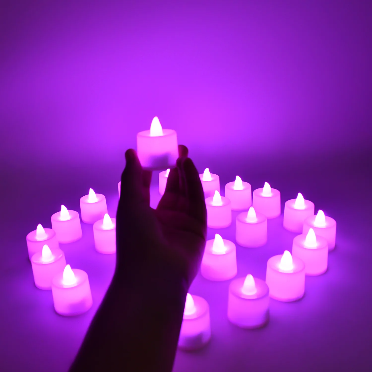 Flameless LED Tealights, Smokeless Plastic Decorative Candles - Led Tea Light Candle For Home Decoration, Diwali (Pack Of 24) - Image 6