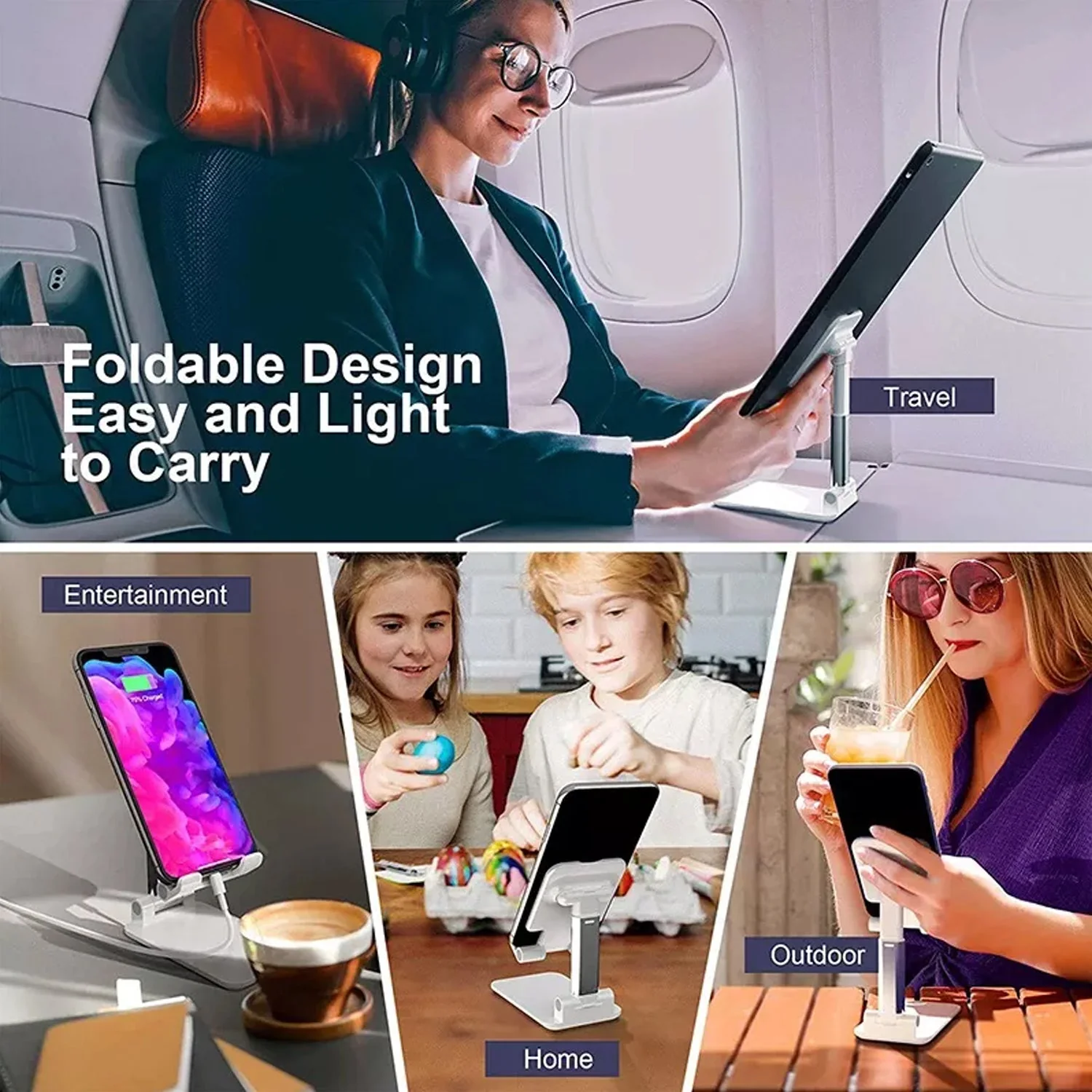 Desktop Cell Phone Stand Phone Holder full 3-Way Adjustable Phone Stand - Image 3