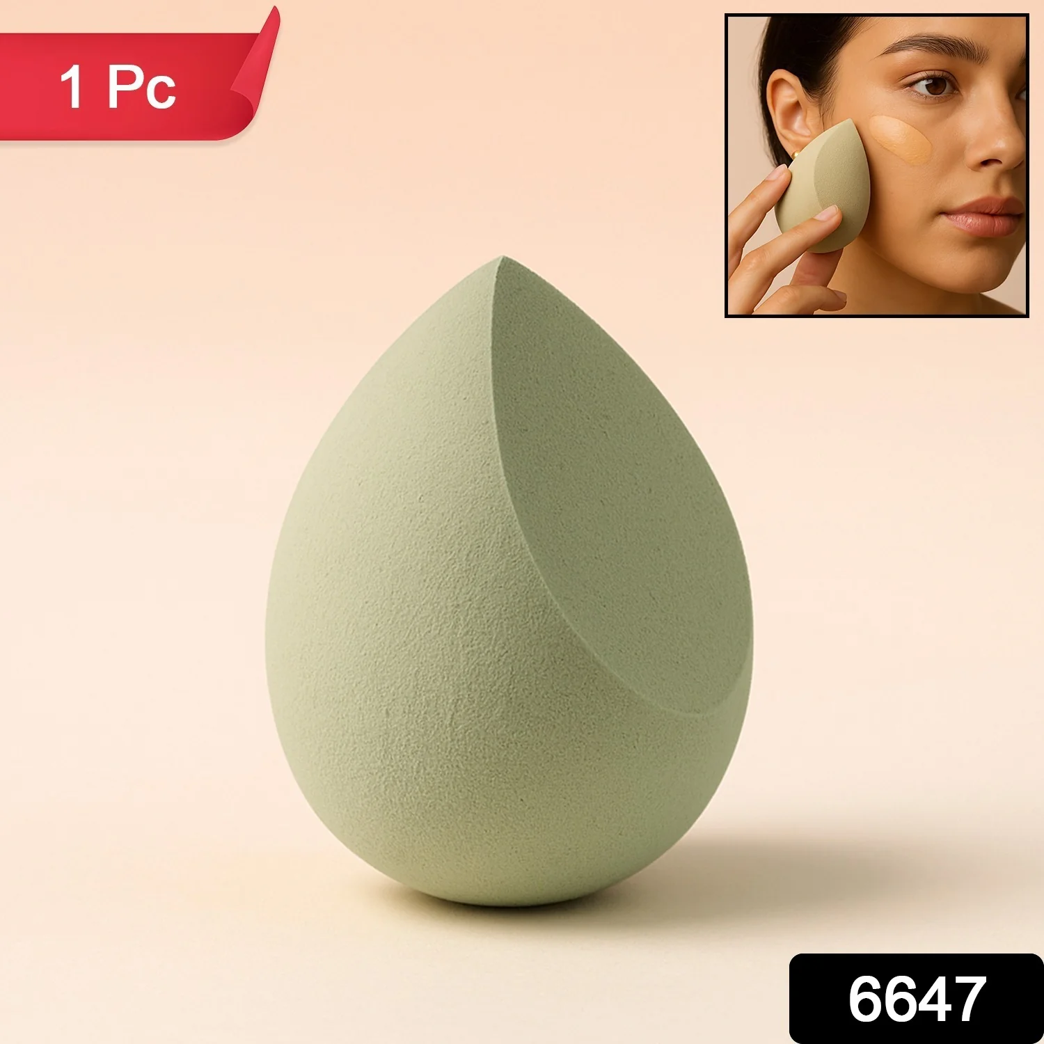 Makeup Sponge blending liquid Foundations, Powders, and Creams (Multicolor / 1 Pc) - Image 2