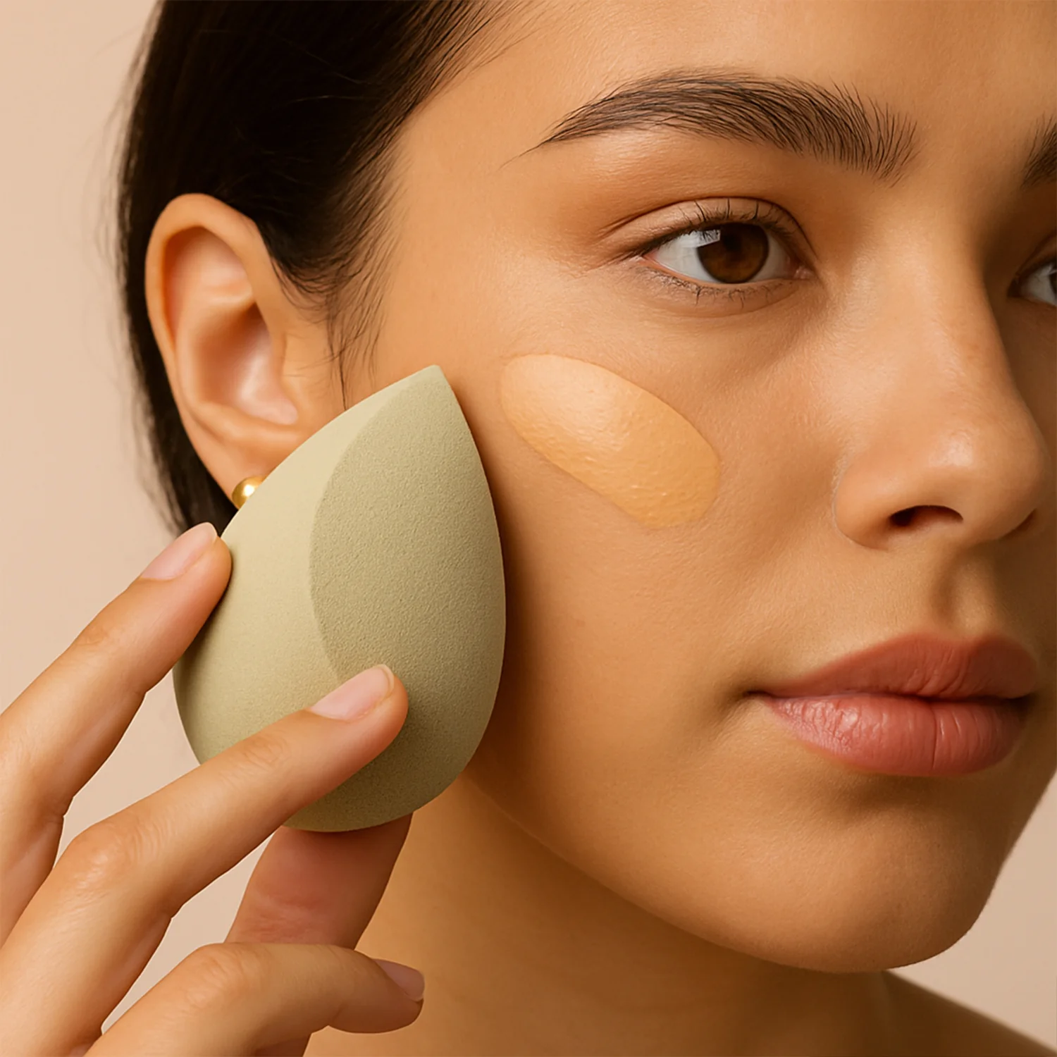 Makeup Sponge blending liquid Foundations, Powders, and Creams (Multicolor / 1 Pc) - Image 3