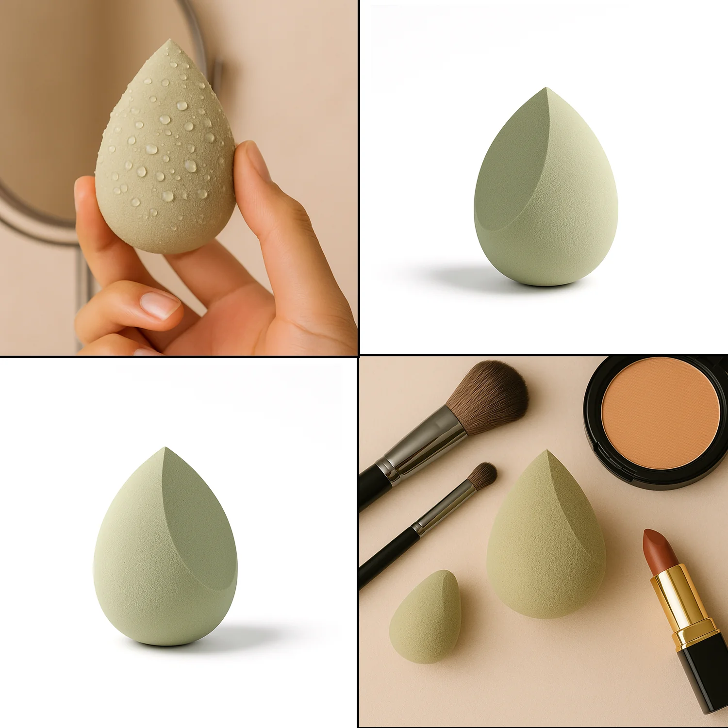 Makeup Sponge blending liquid Foundations, Powders, and Creams (Multicolor / 1 Pc) - Image 8