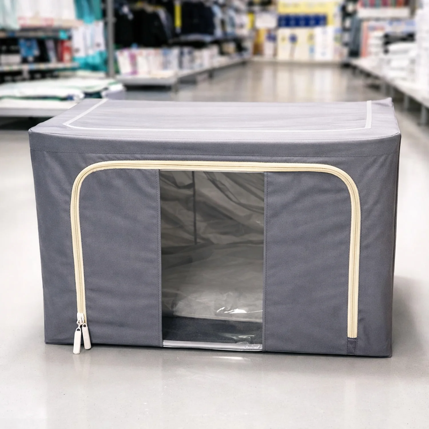 Foldable Steel Frame Clothes Storage Organizer Bag 60x43x32cm (Mix Color) - Image 4