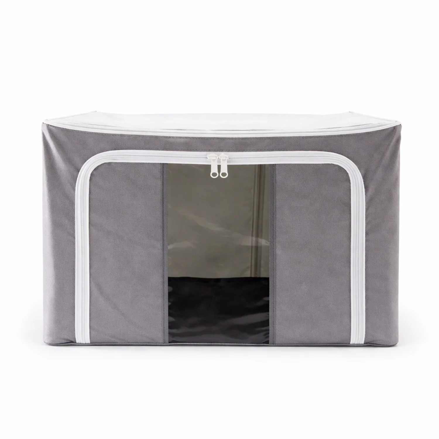 Foldable Steel Frame Clothes Storage Organizer Bag 60x43x32cm (Mix Color) - Image 5
