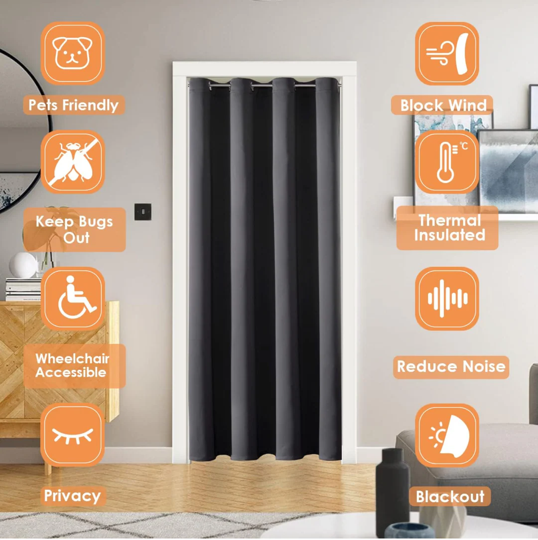 Solid 1 Piece Door Curtain Mix Size(1kg) - Image 4