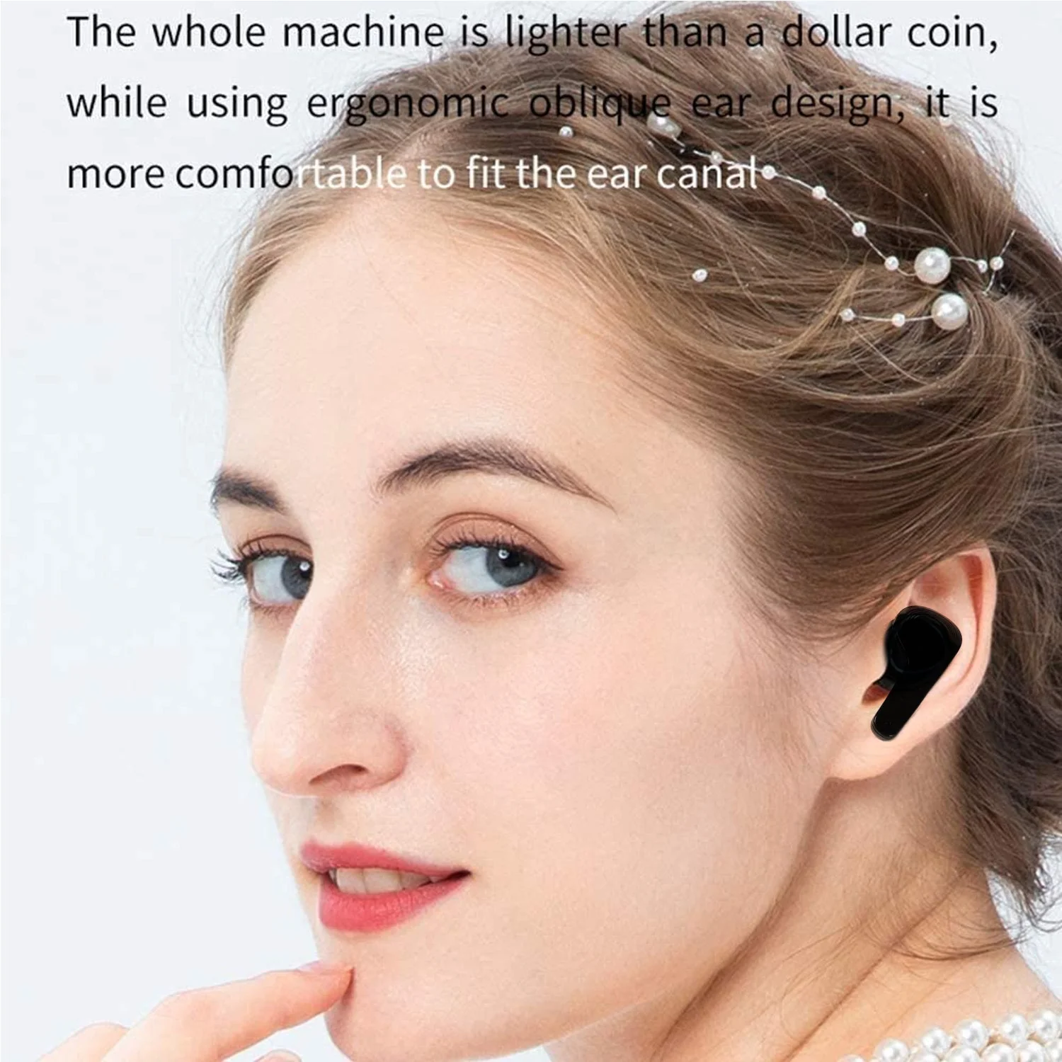 M12 Max Wireless Earbuds, Black Touch Control Bluetooth - Image 6