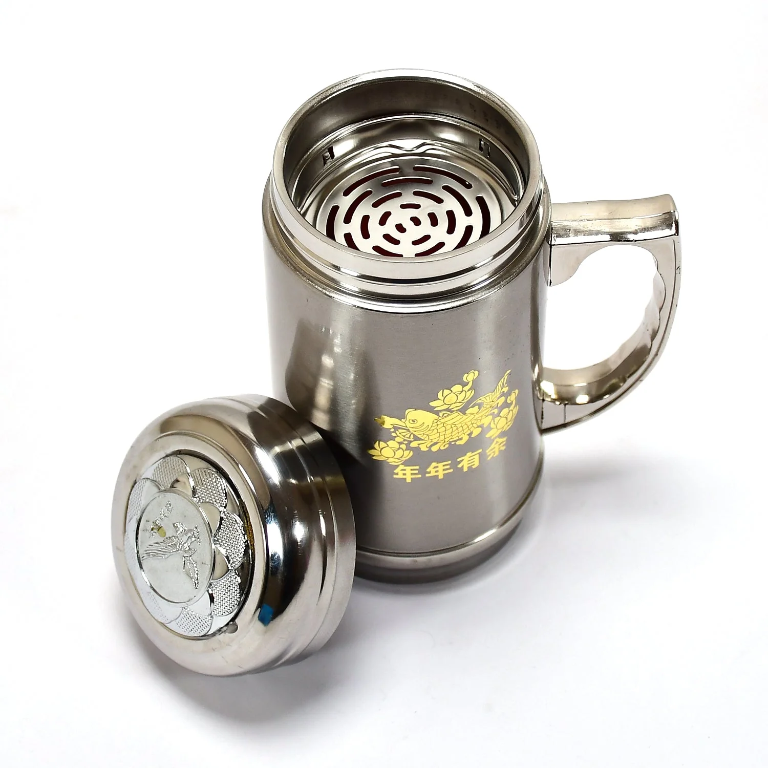 DOUBLE STAINLESS STEEL MUG BOTTLE FOR TRAVEL, HOME, OFFICE, SCHOOL 400ML, Tumbler - Image 4