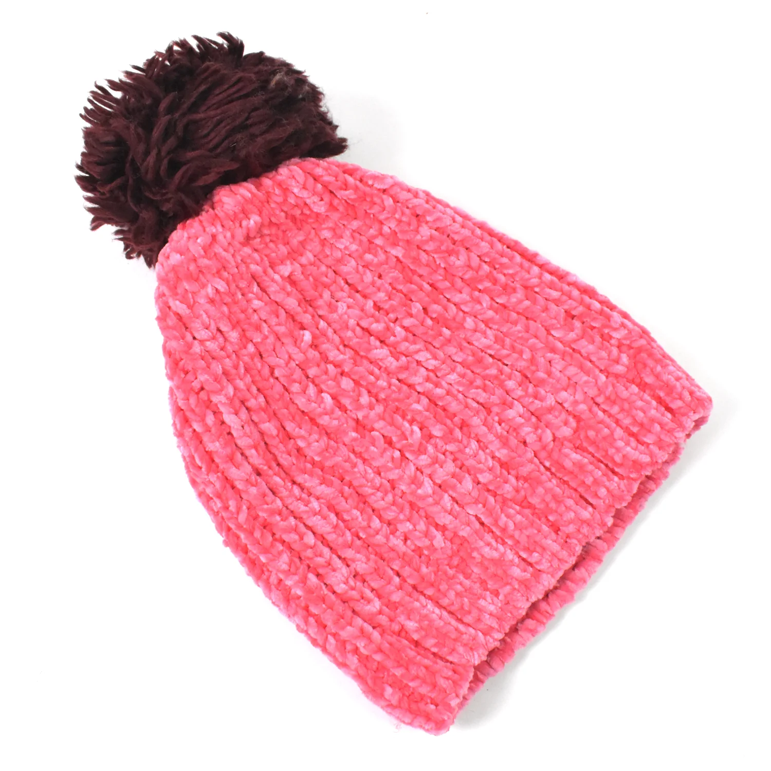 Soft Winter Cap, Woolen Inside Fur Beanie Cap (1 Pc / Mix Design & Color) - Image 3