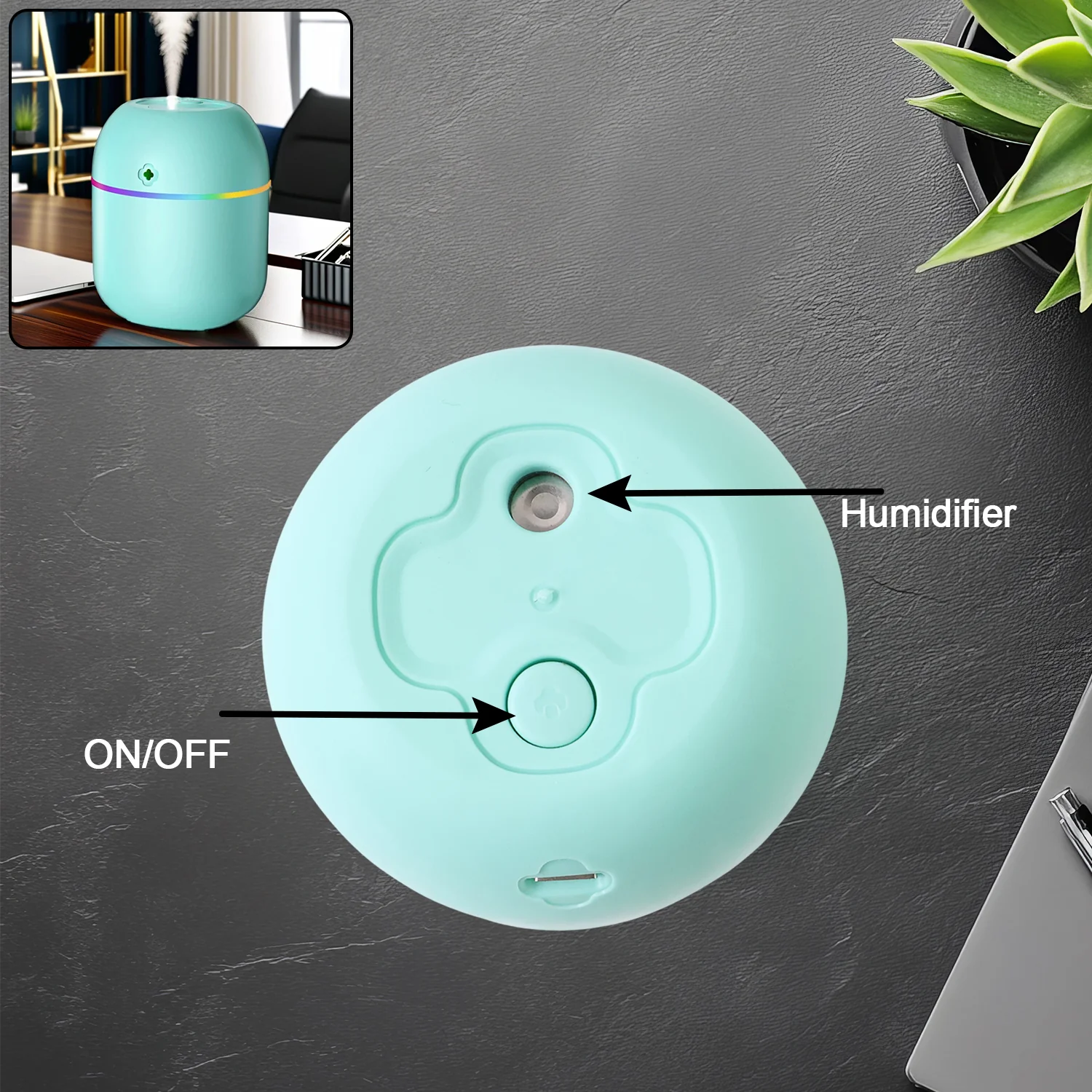 Portable Mini USB Humidifier with Light – Cool Mist & Essential Oil Diffuser (250ML) - Image 14