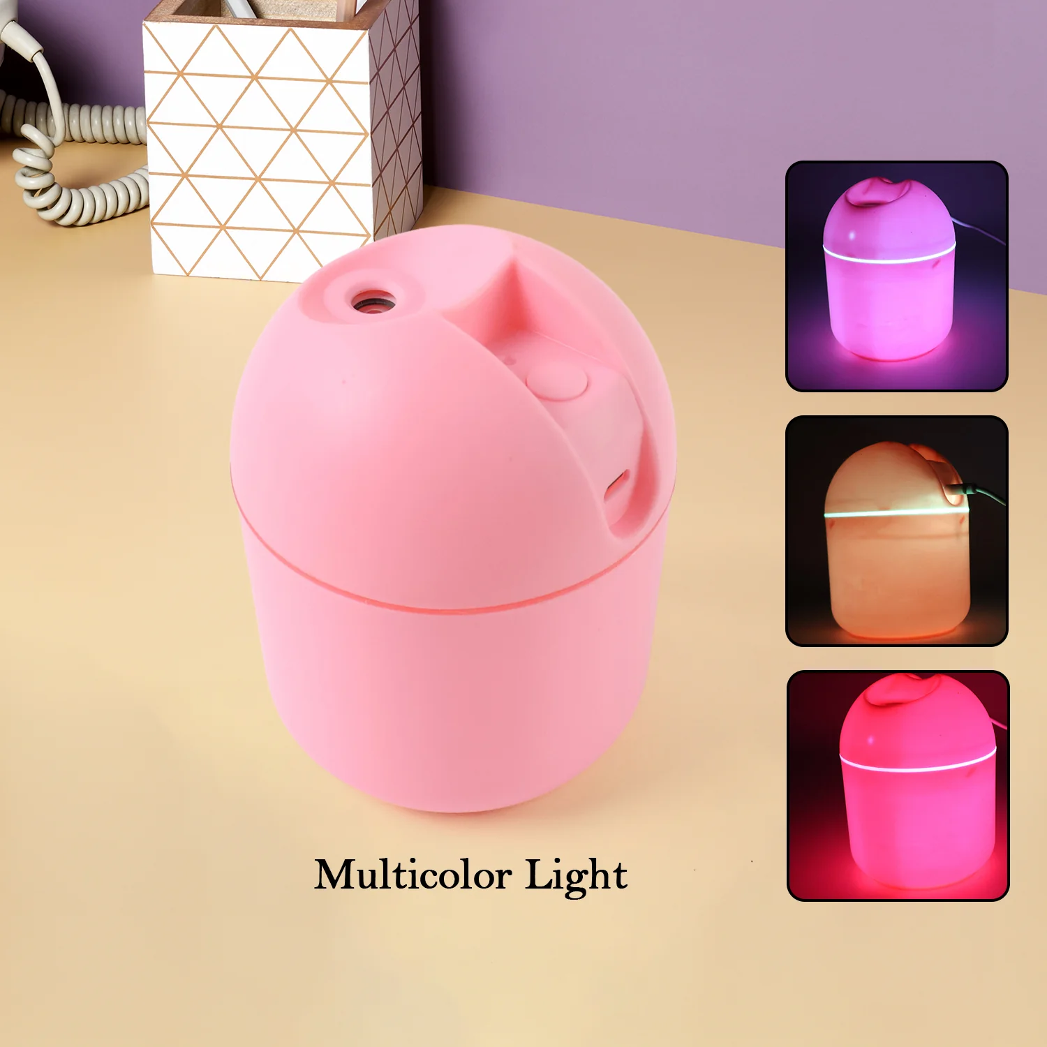 Portable Mini USB Humidifier with Light – Cool Mist & Essential Oil Diffuser (250ML) - Image 4