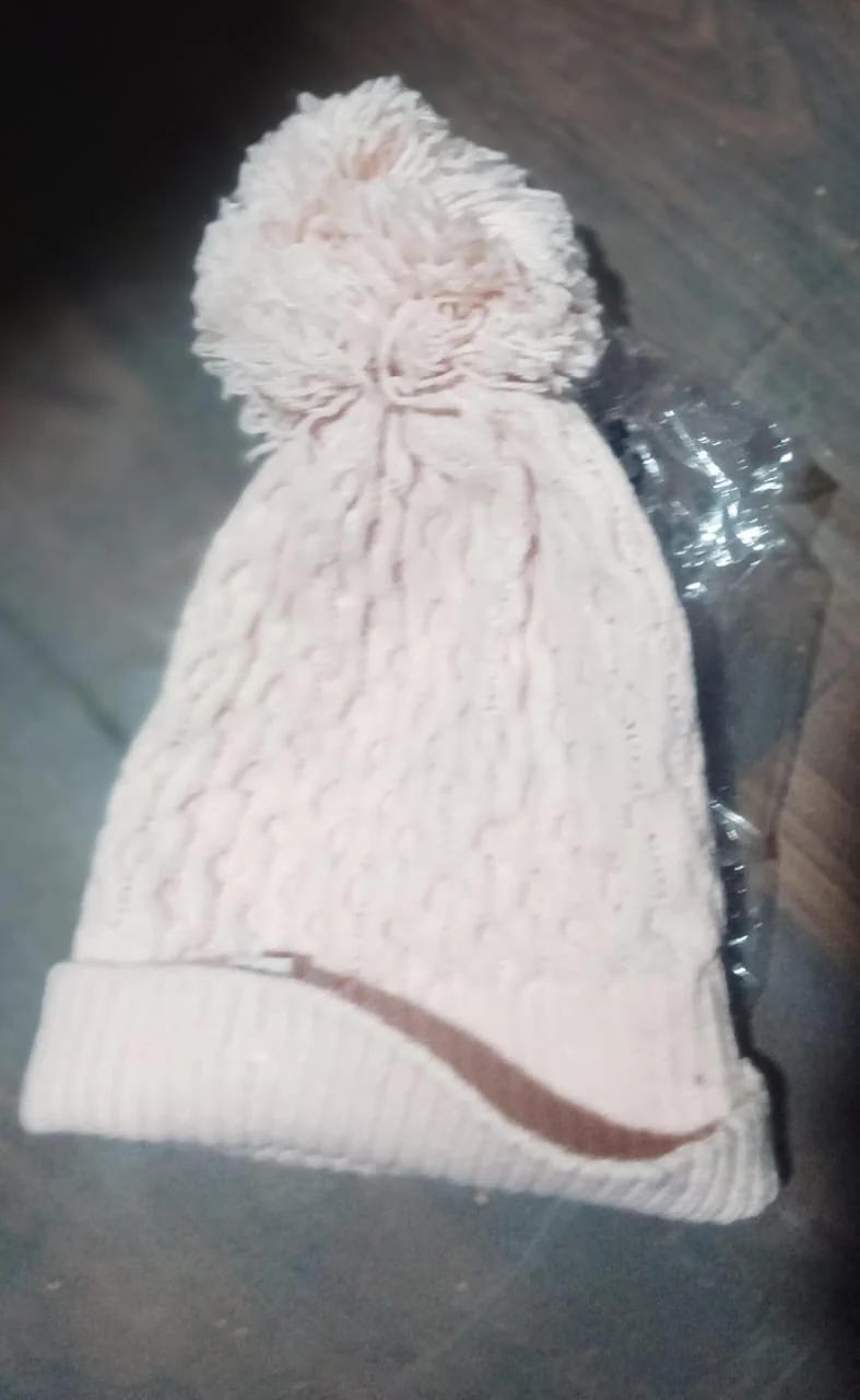 Soft Winter Cap, Woolen Inside Fur Beanie Cap (1 Pc / Mix Design & Color) - Image 7