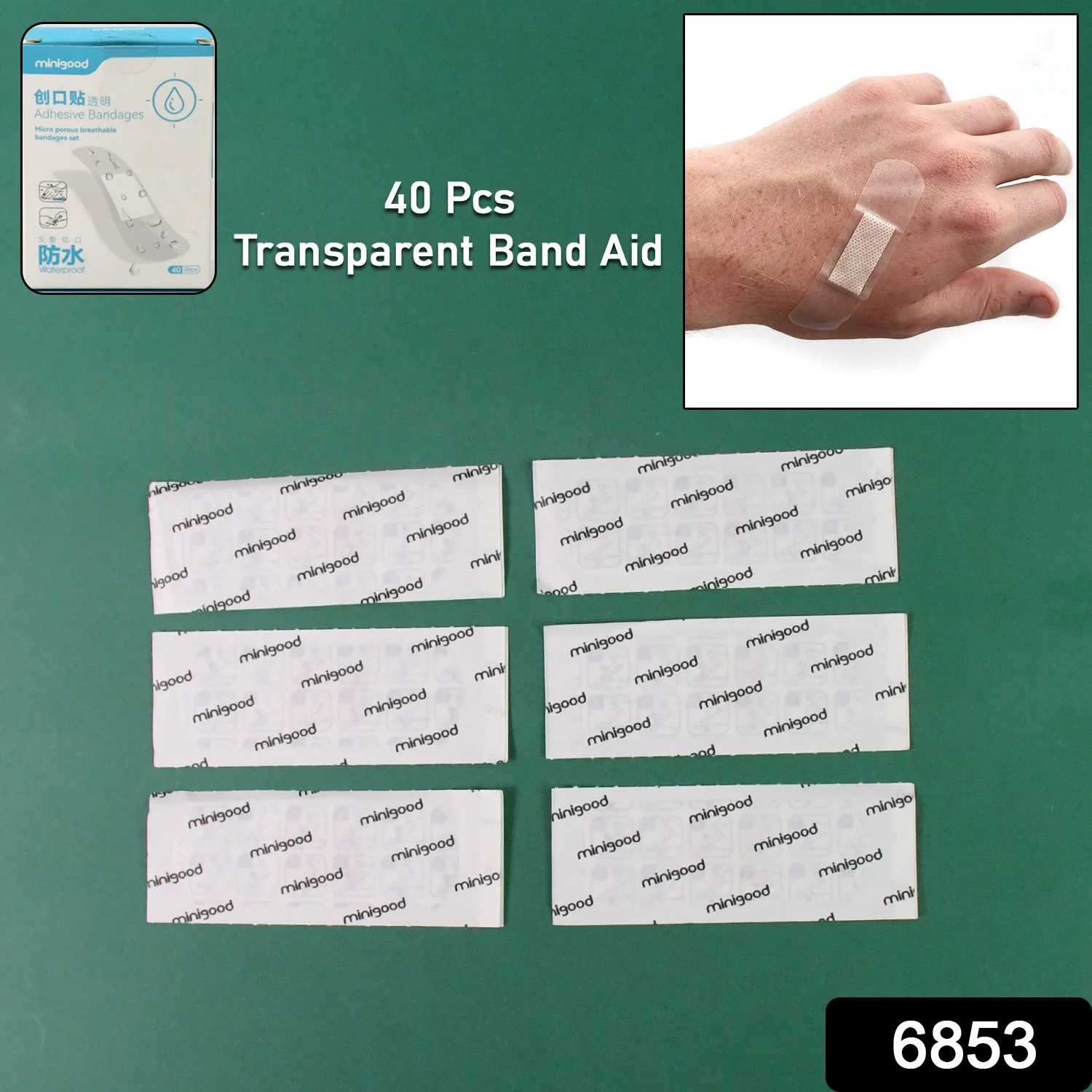 Transparent Adhesive Bandages Waterproof Creative Bandages (40 Pcs Set) - Image 2