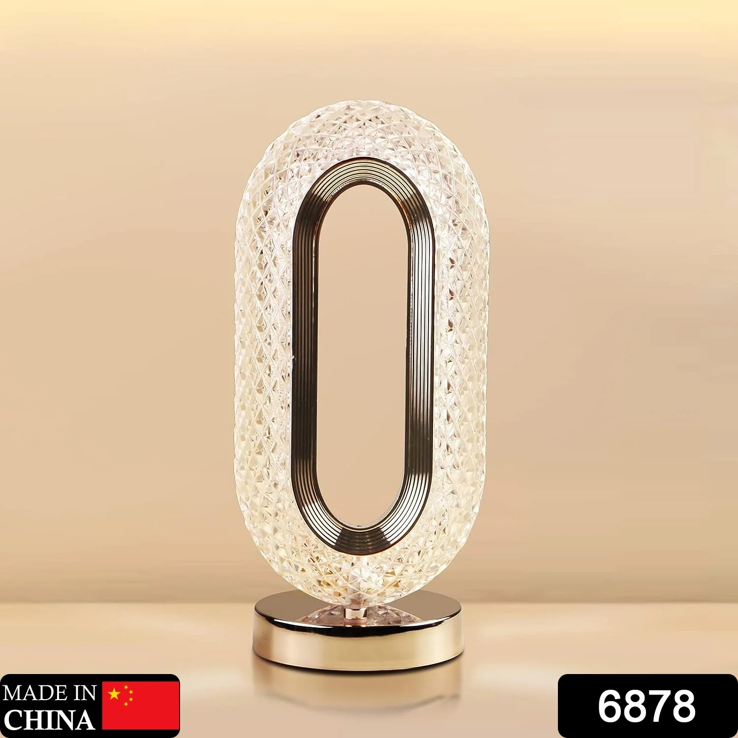 Touch Control Crystal Table Desk Lamp, 3-Way Dimmable Light, USB Rechargeable Crystal Diamond Table Lamp, Exquisite Night Stand Light Lamp Beside Lamp for Bedroom Living Room, Decorative Desk Lamp, Diwali - Image 2