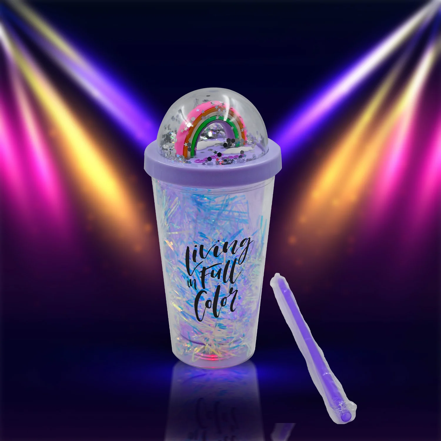 Sipper Bottle with Straw, LED Glow Light for Kids(Pack of 1) - Image 4